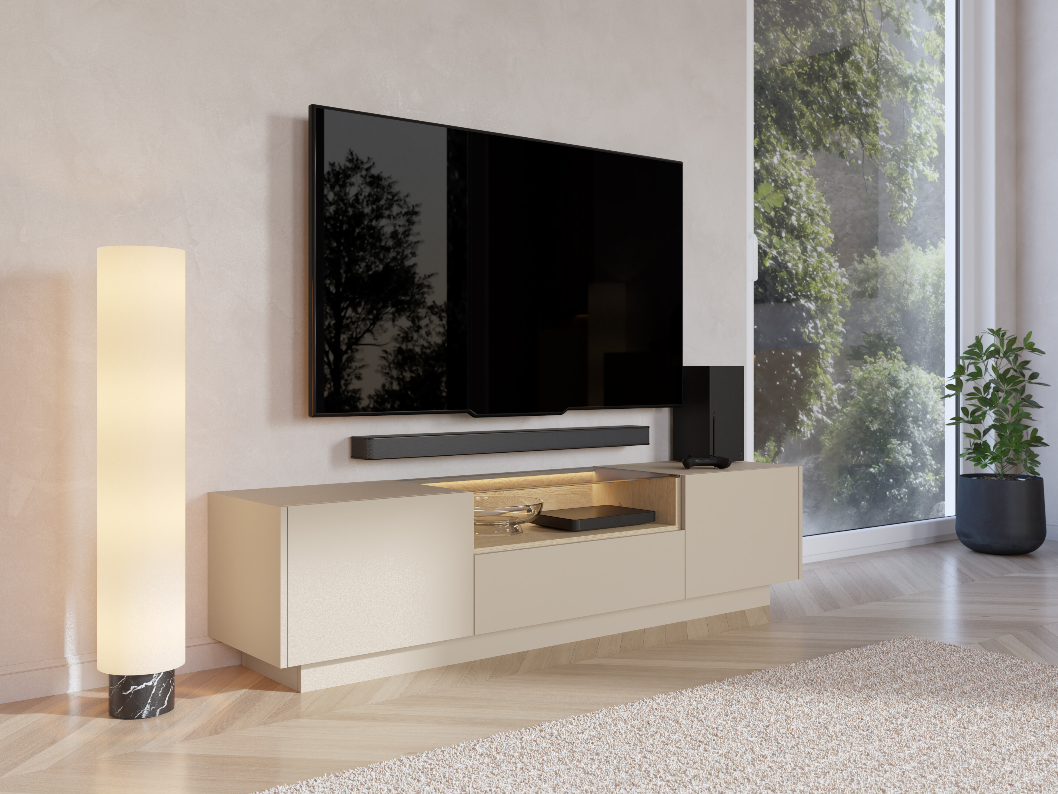 TV-bord Salmeli 102 (Beige)