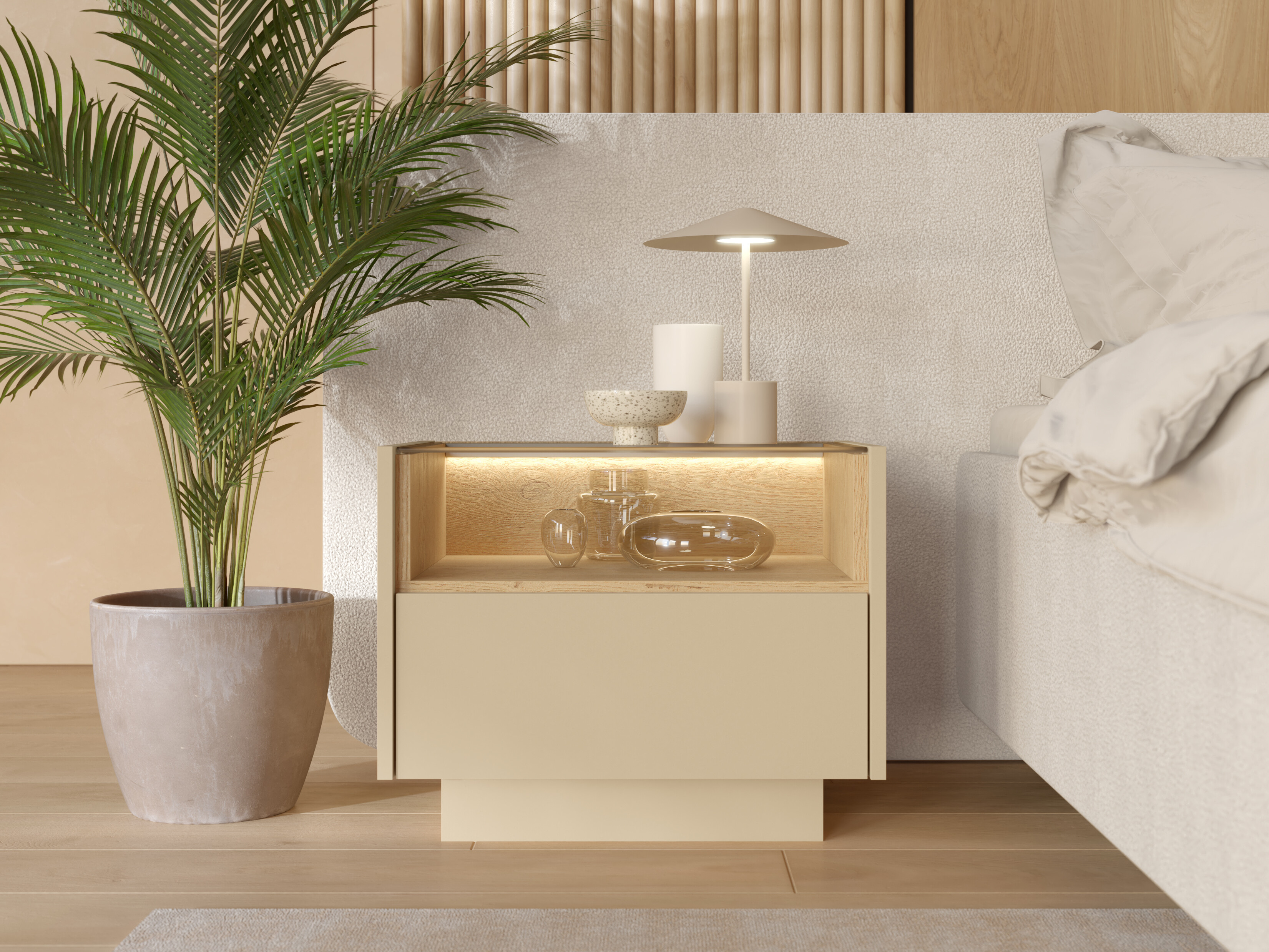 Sengebord Salmeli 104 (Cappuccino)