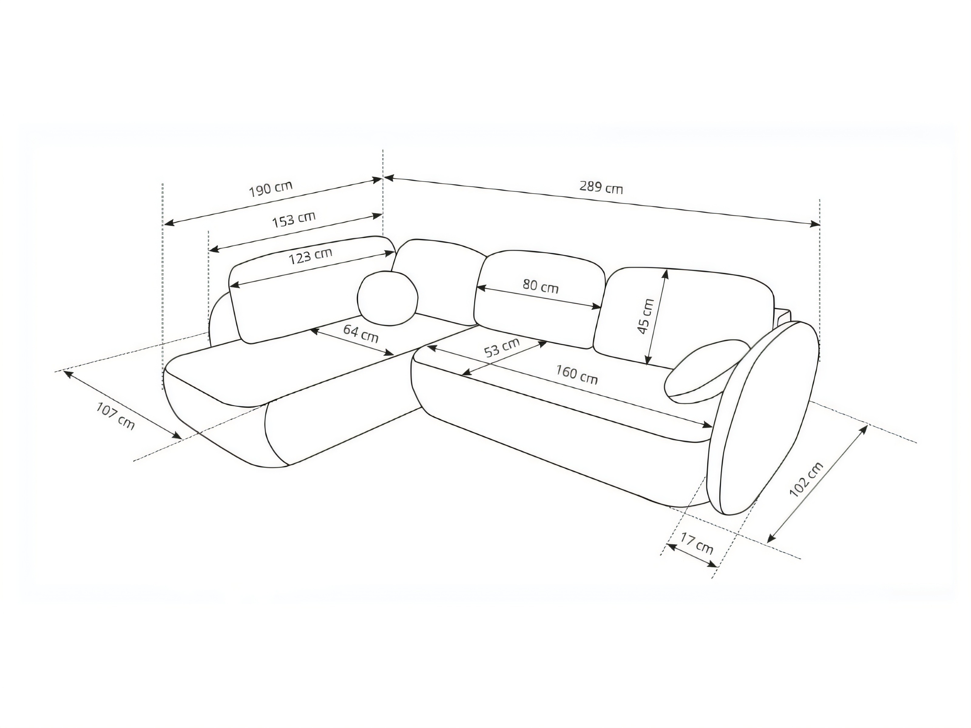 Hjørnesofa Kingston 208 (Egon 07)