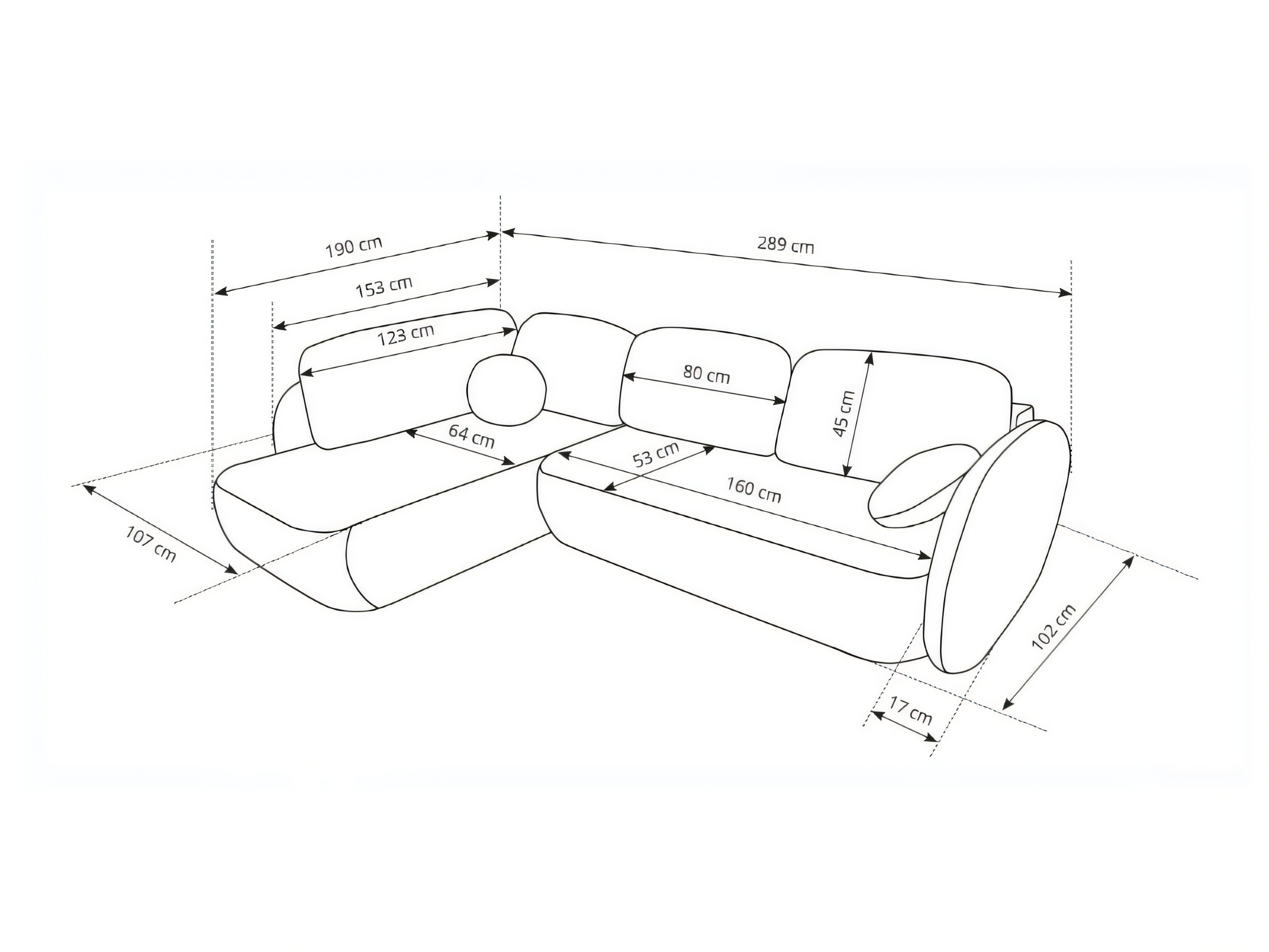 Hjørnesofa Kingston 208 (Egon 07)
