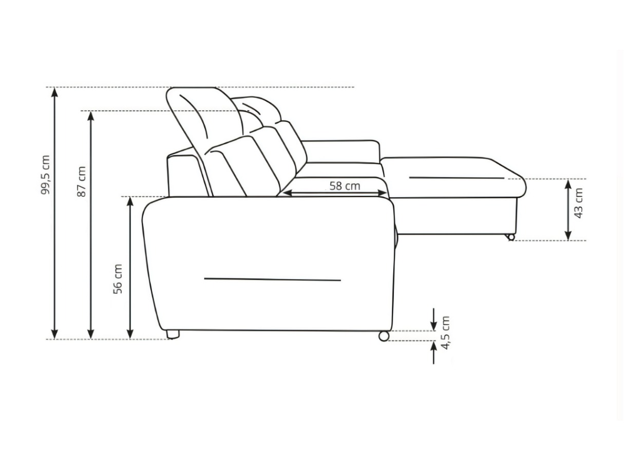 Hjørnesofa Kingston 207 (Højre)