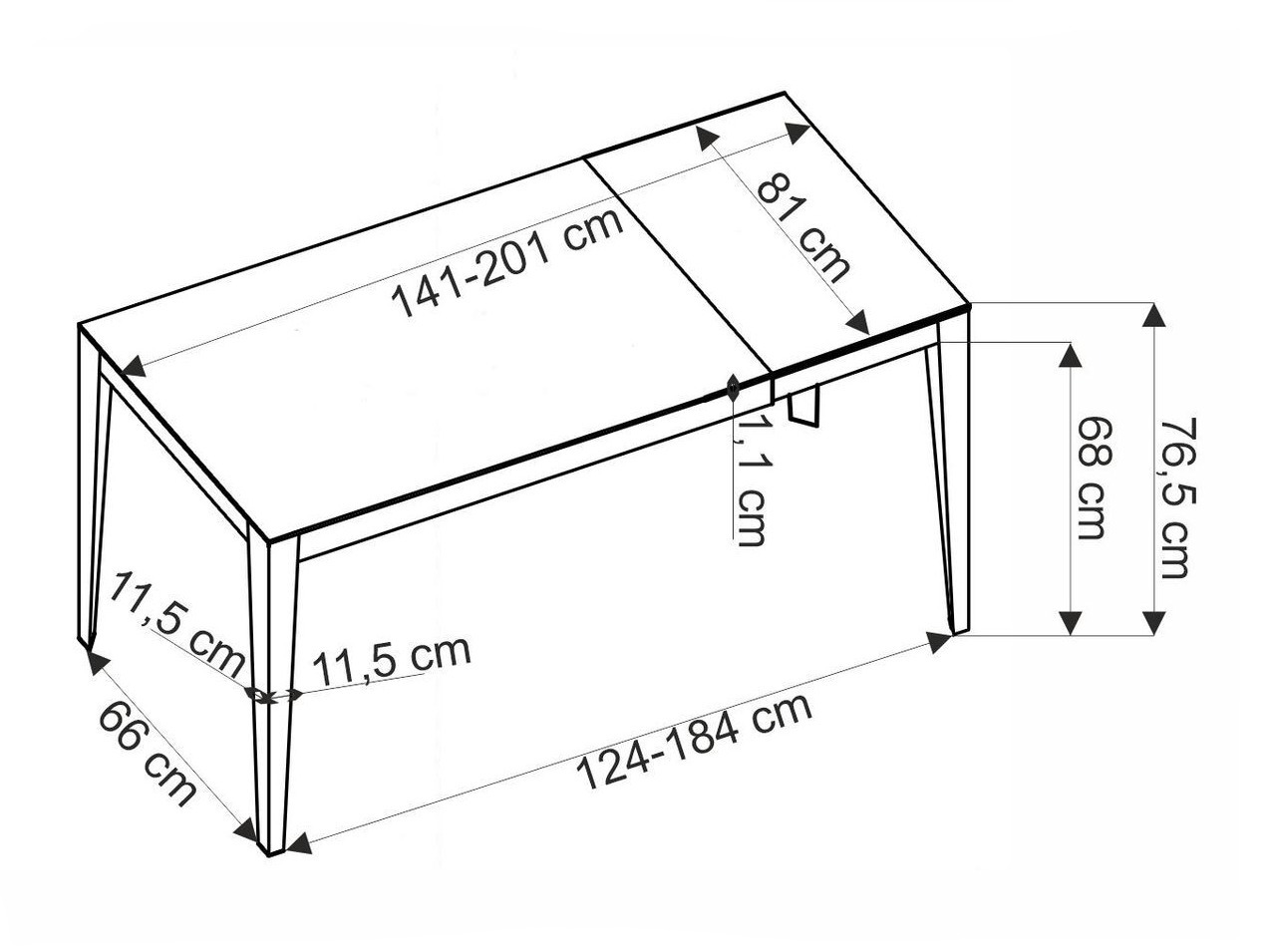 Bord Houston 2157 (Hvid marmor)