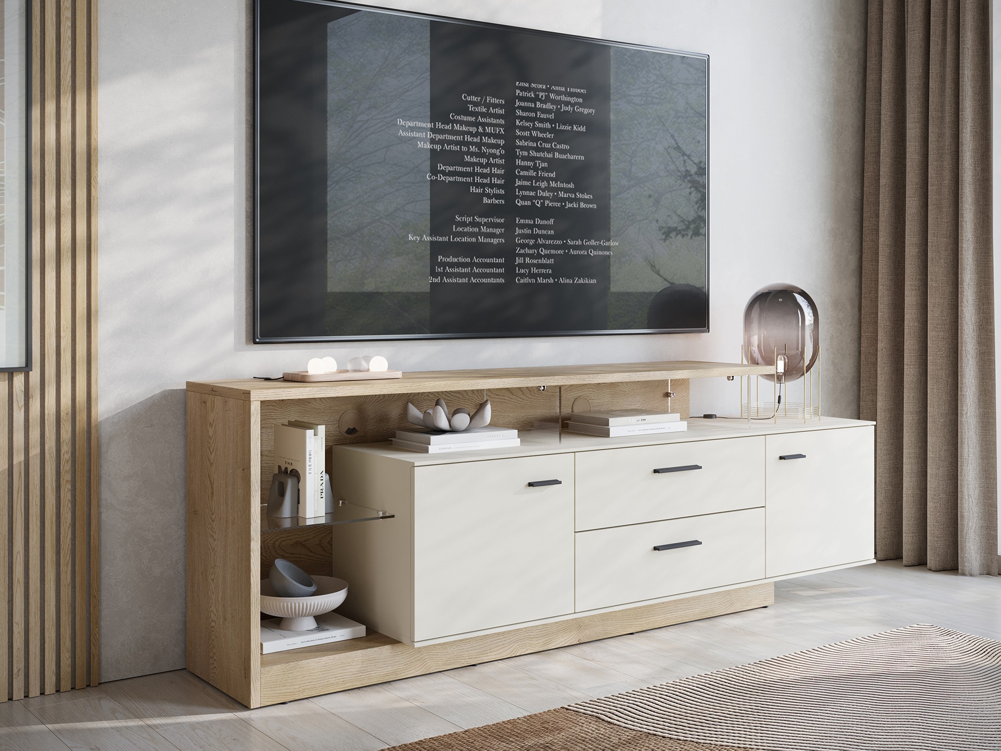 TV-bord Avicoro 106 (Sonoma eg + Kashmir)
