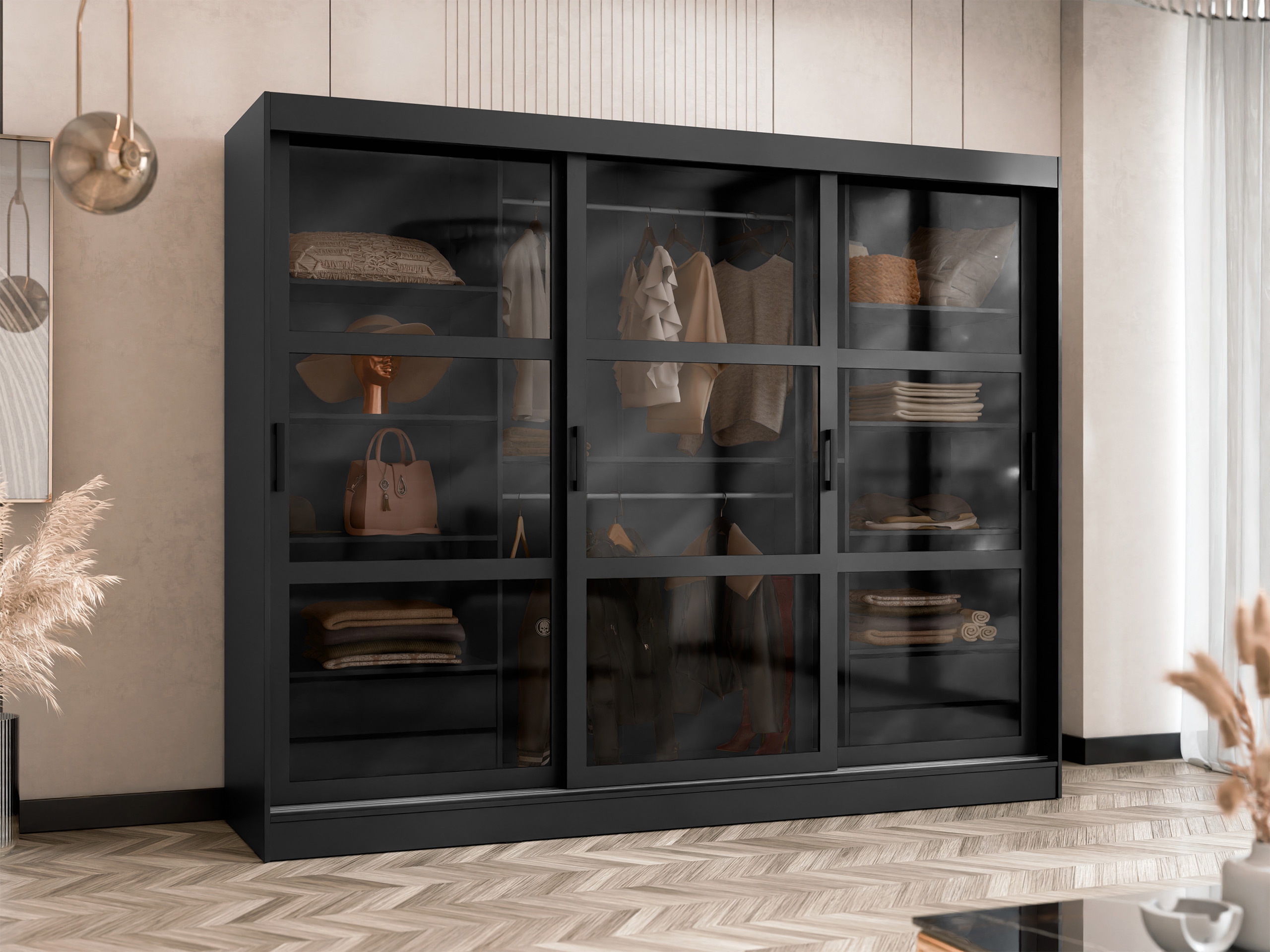 Garderobeskab Comfivo Opus (Sort)