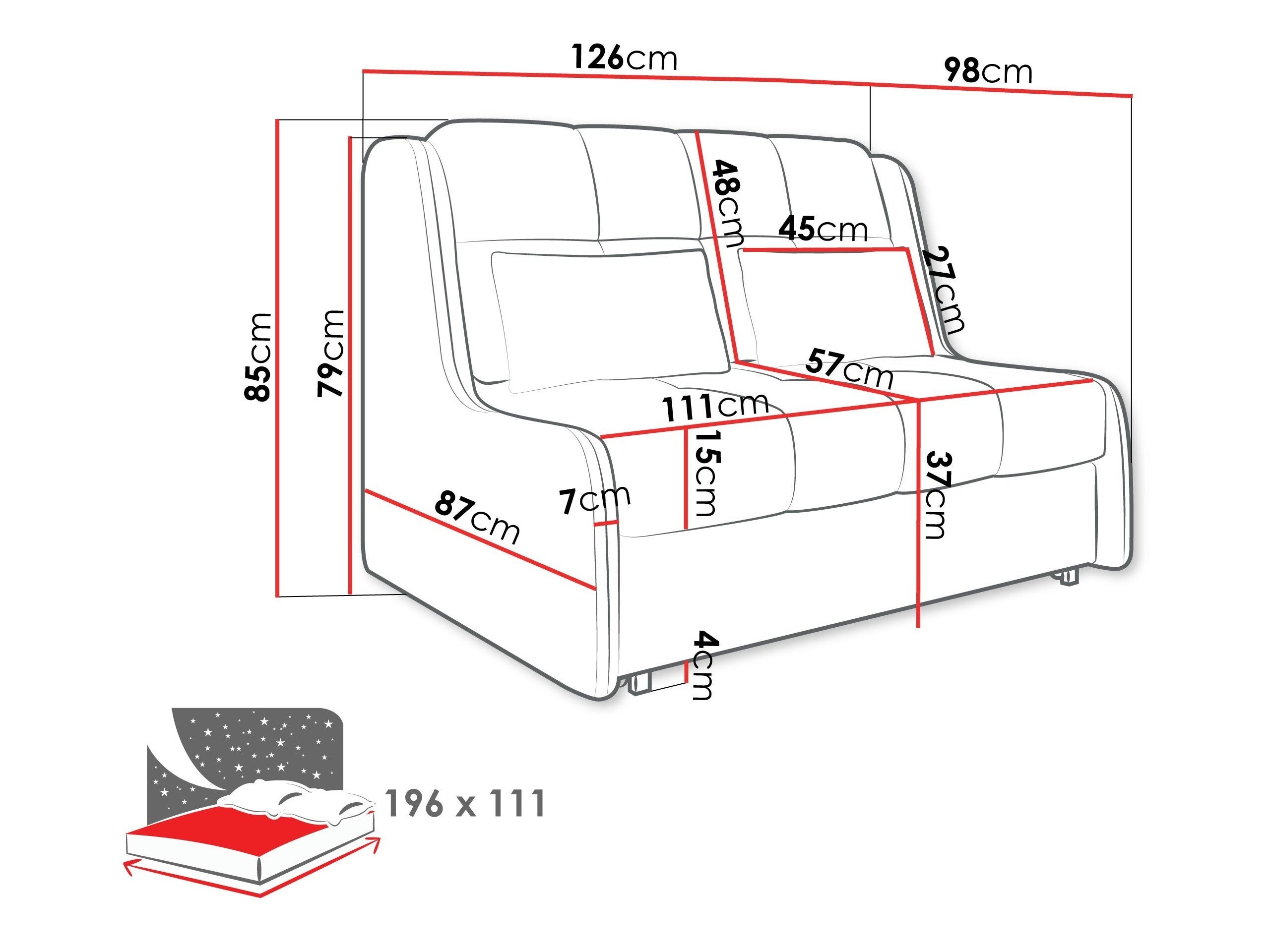 Sovesofa Columbus 255 (Sereno 692)