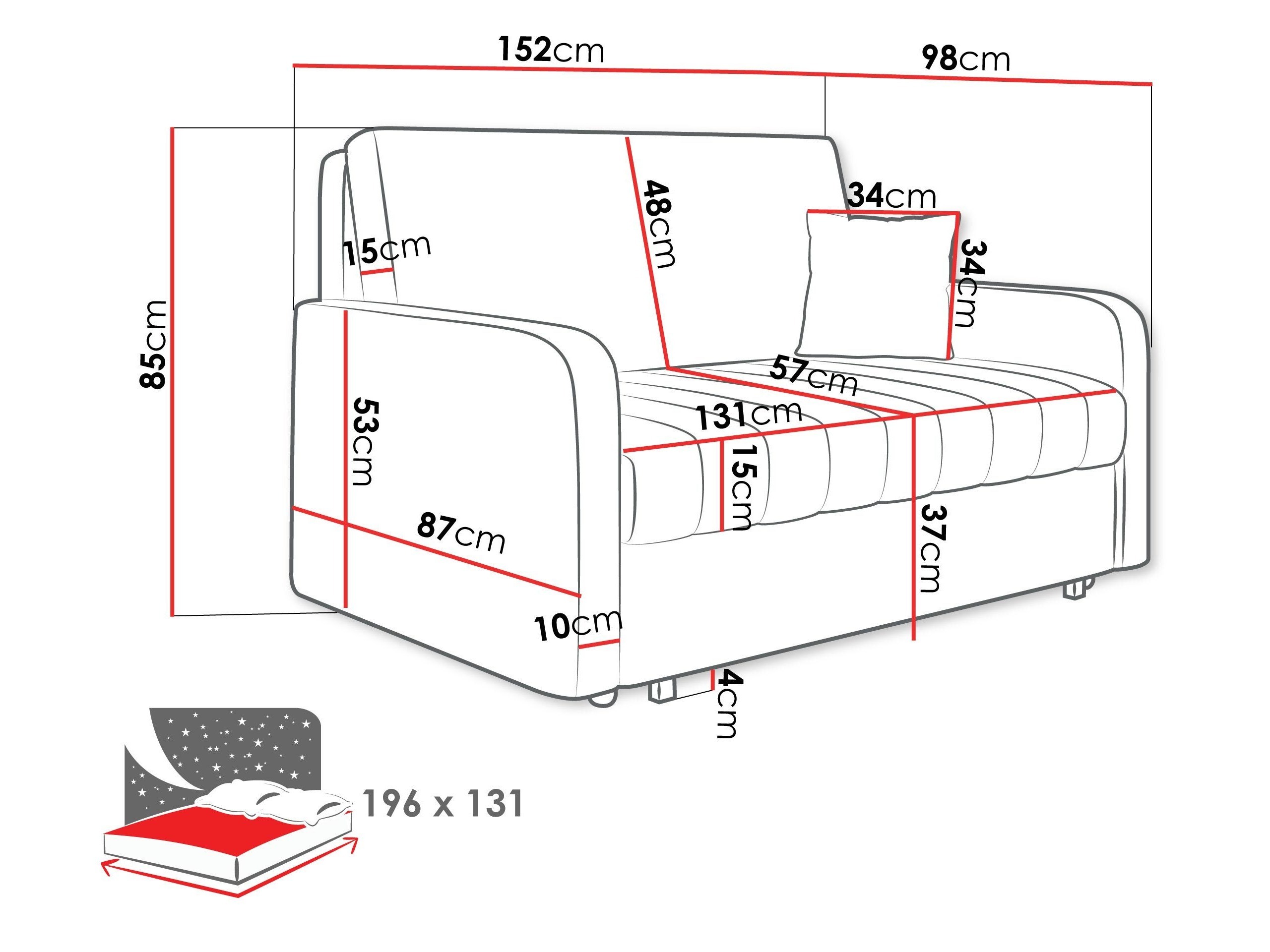 Sovesofa Columbus 260 (Polo 894)