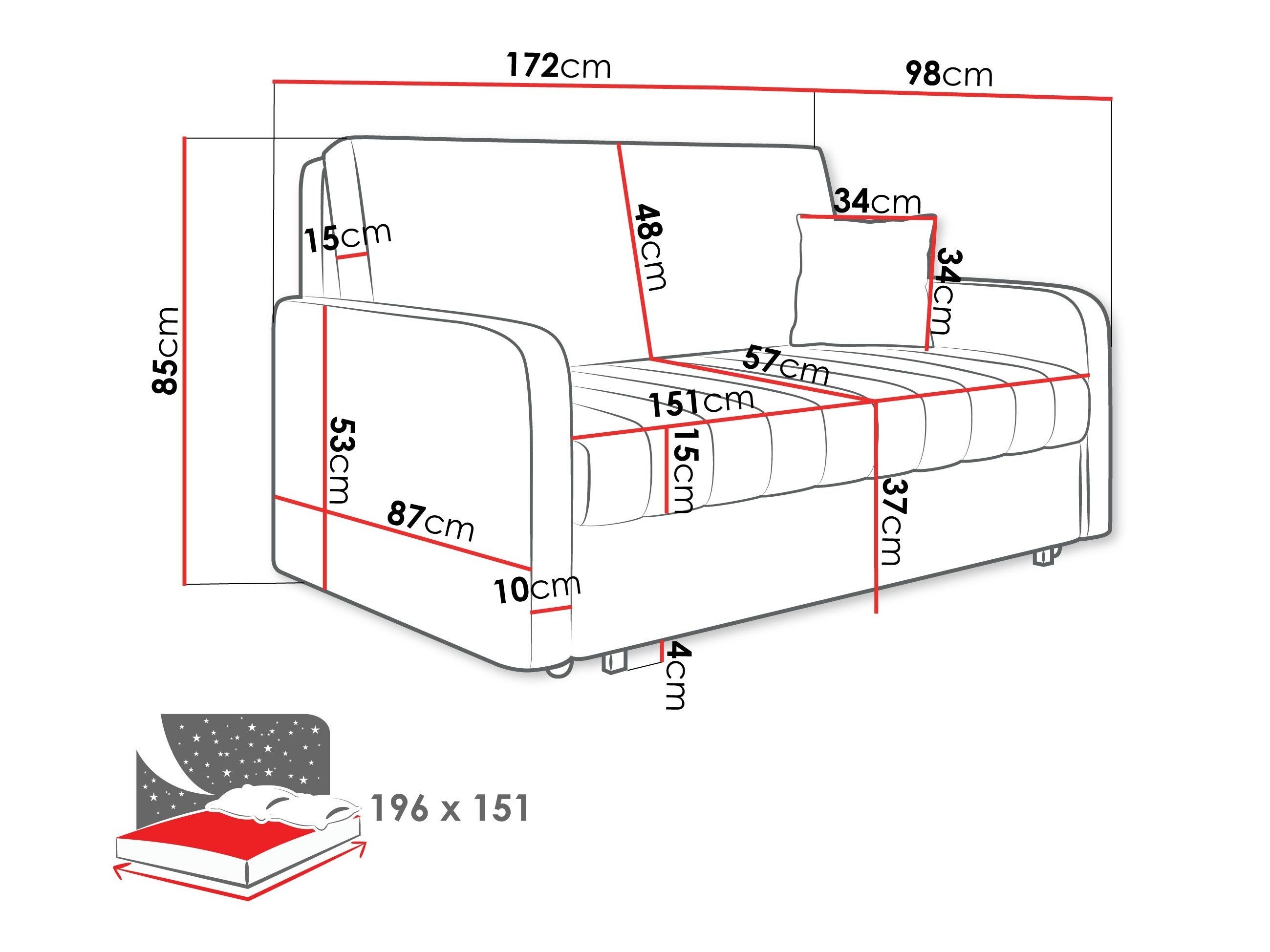 Sovesofa Columbus 261 (Polo 889)