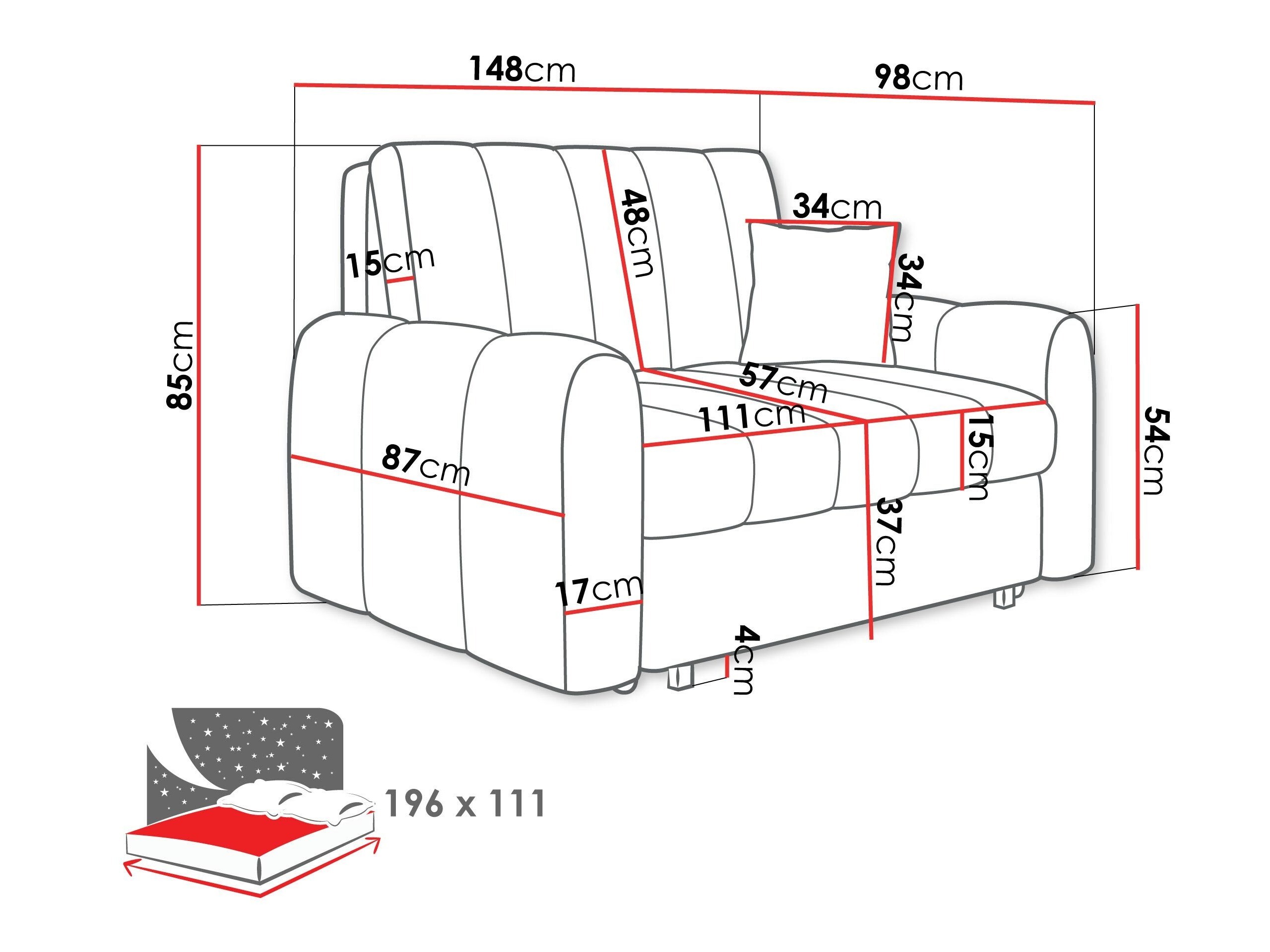 Sovesofa Columbus 263 (Lumo 75)