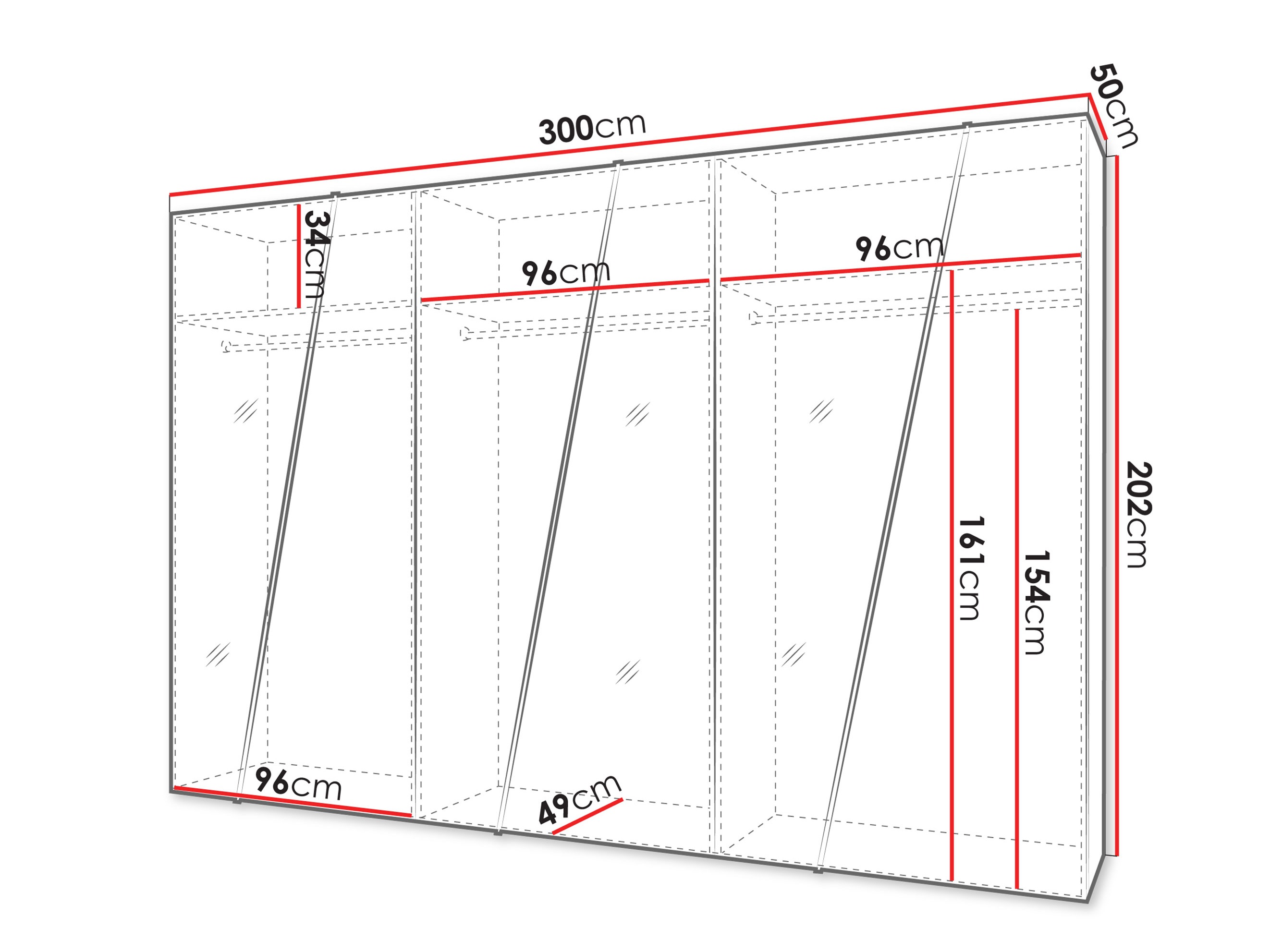 Garderobeskab Hartford 637 (Hvid)