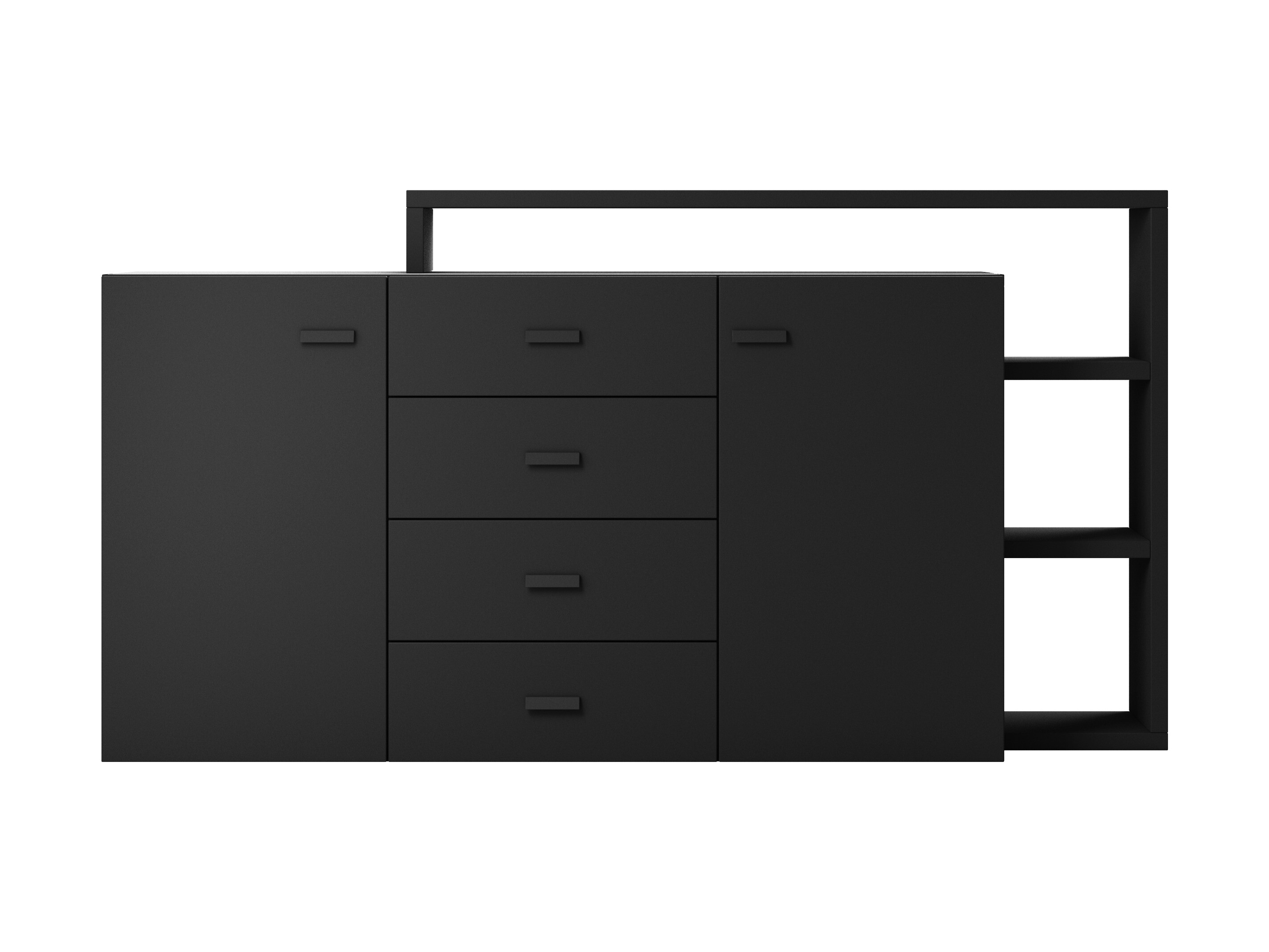 Kommode Lutiva 106 (Mat sort)