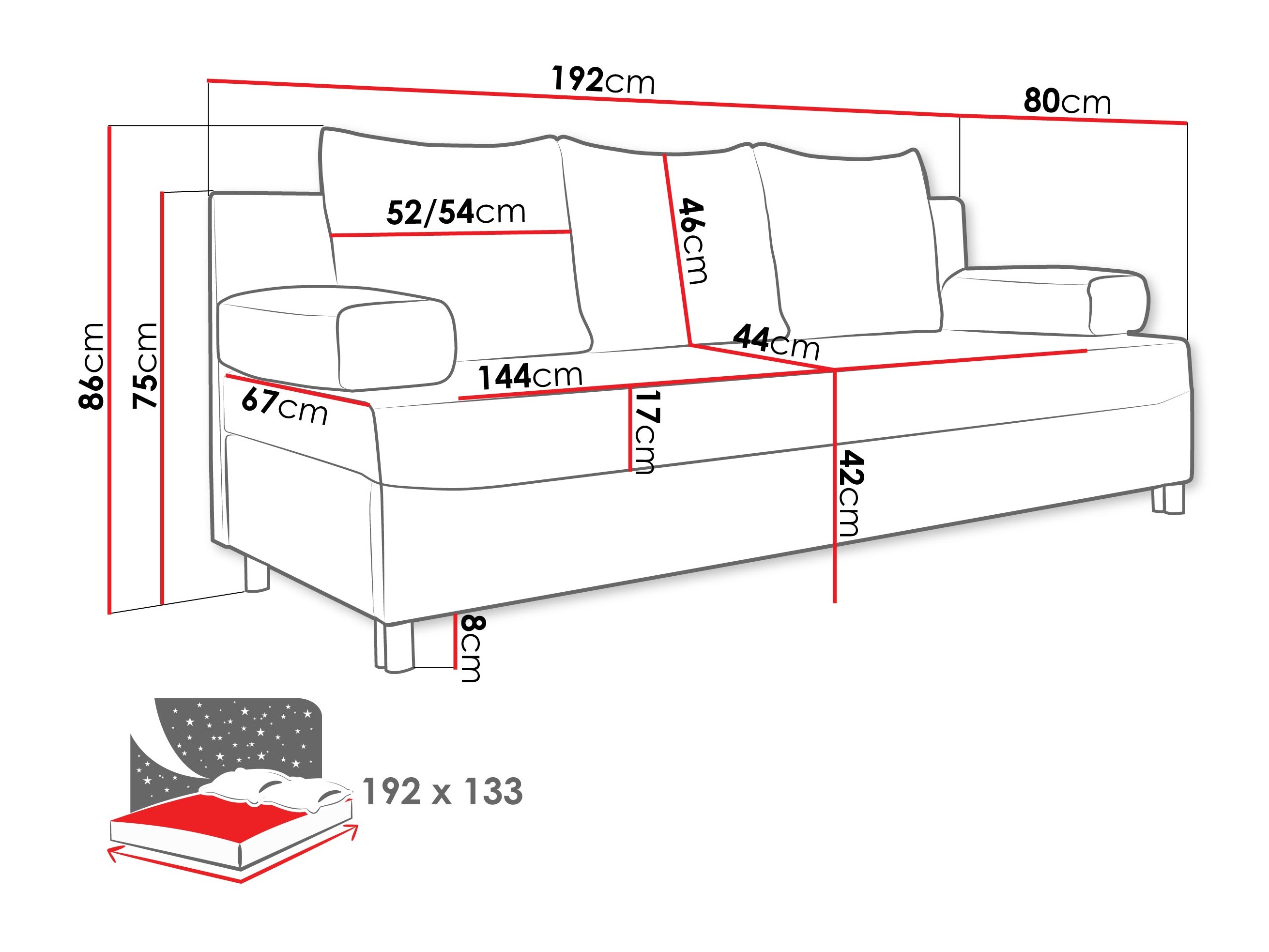 Sovesofa Comfivo Artes (Bella 05)
