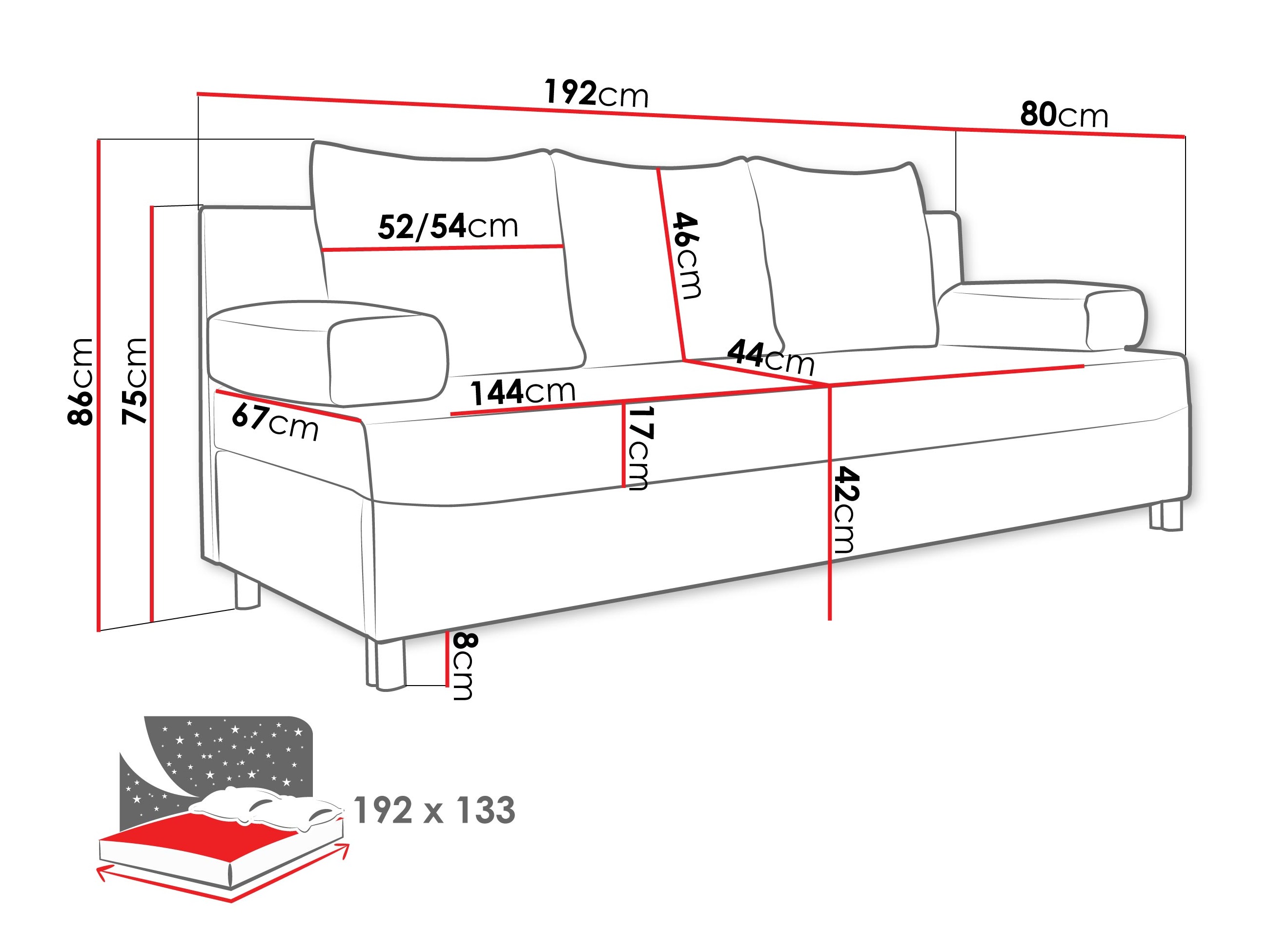Sovesofa Comfivo Artes (Bella 40)
