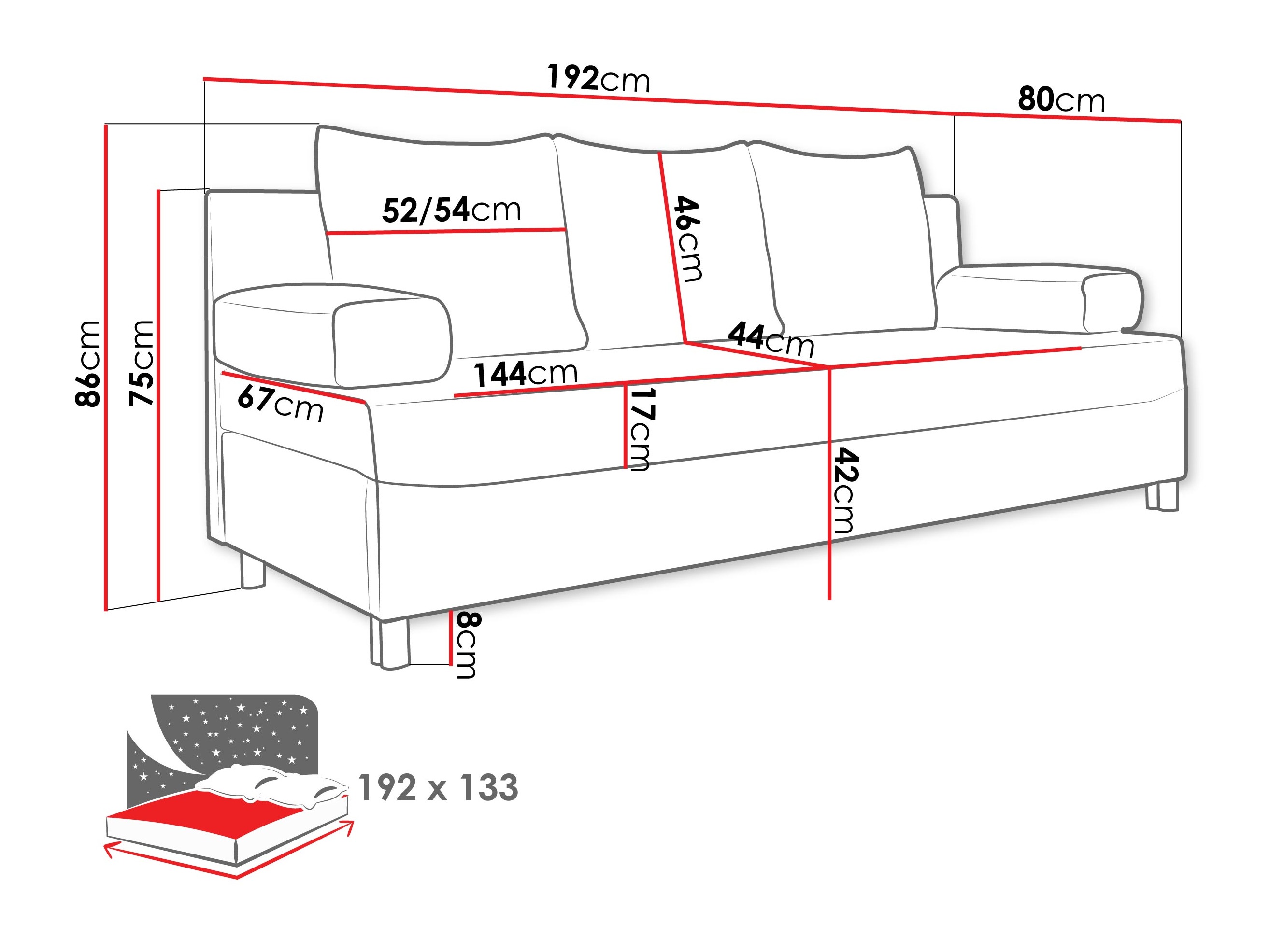 Sovesofa Comfivo Artes (Wave 09)