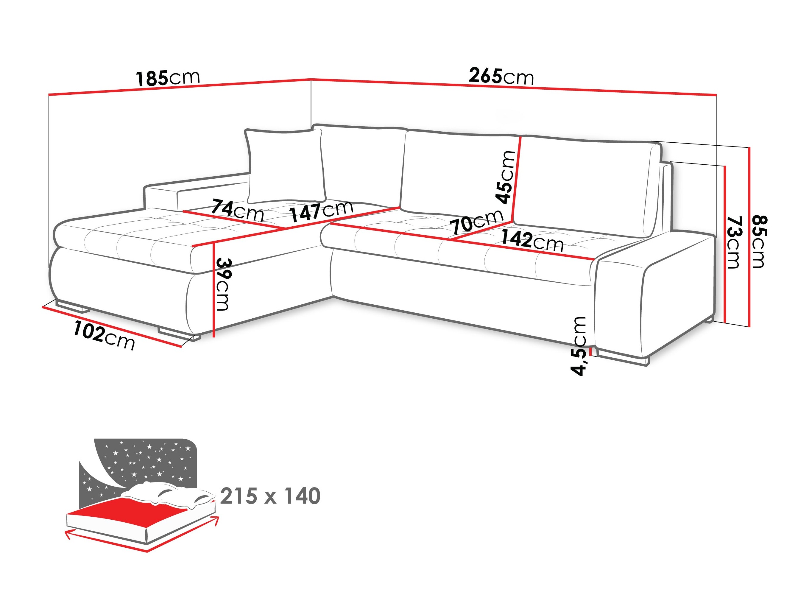 Hjørnesofa Comfivo Nitor (Soul 20)