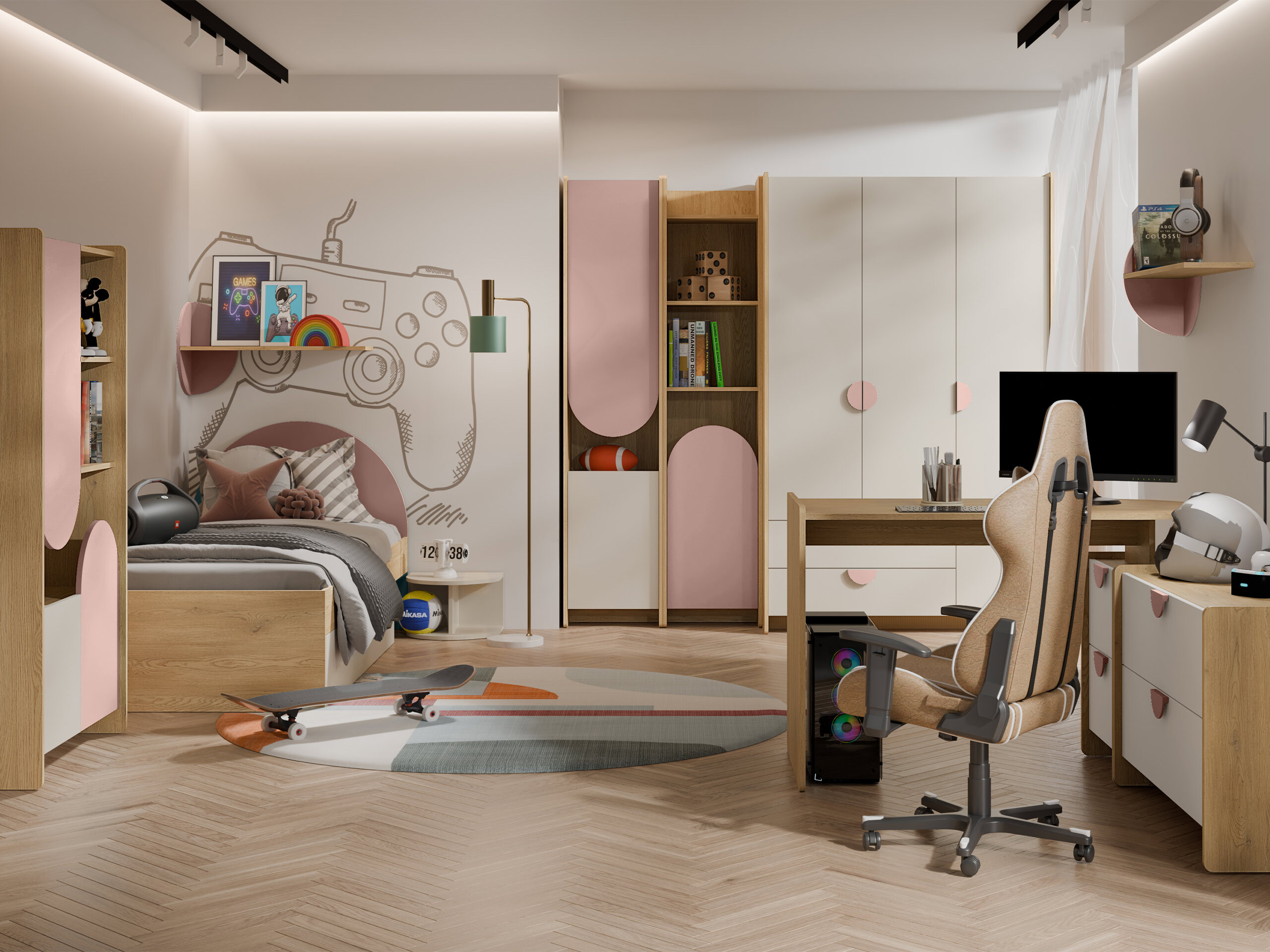 Kommode Fivelbi 114 (Lyserød)