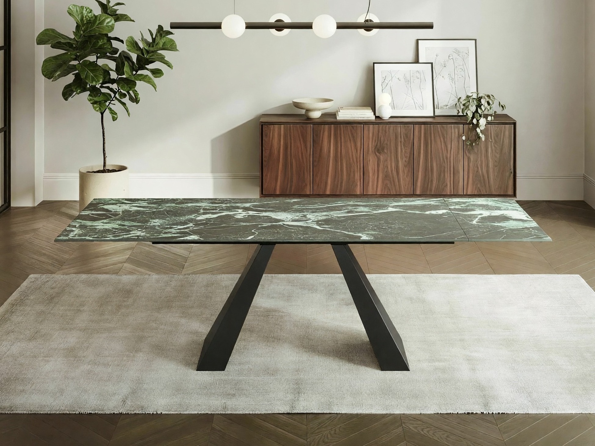 Bord Detroit 994 (Grøn marmor)
