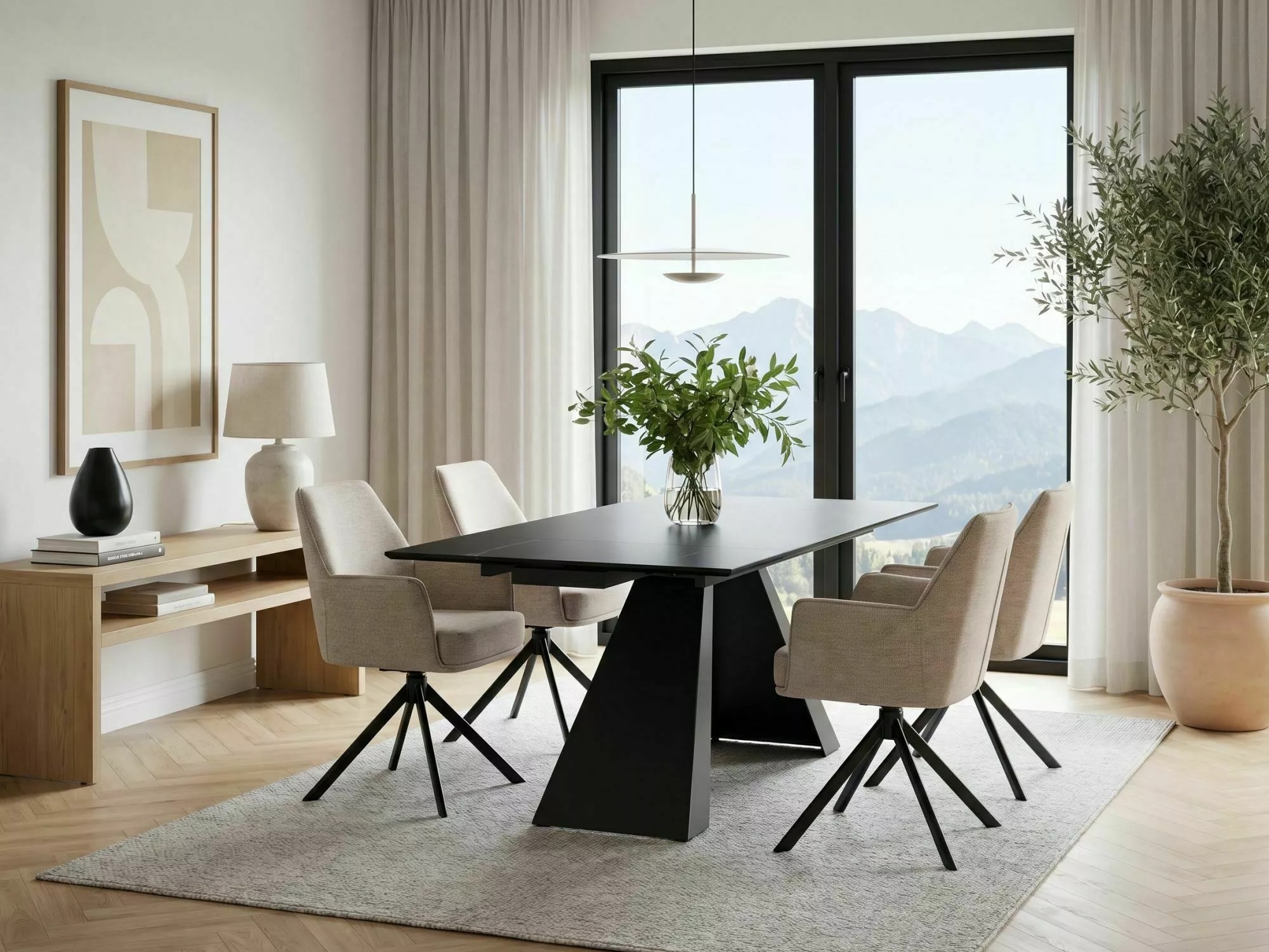 Bord Detroit 994 (Sort marmor)