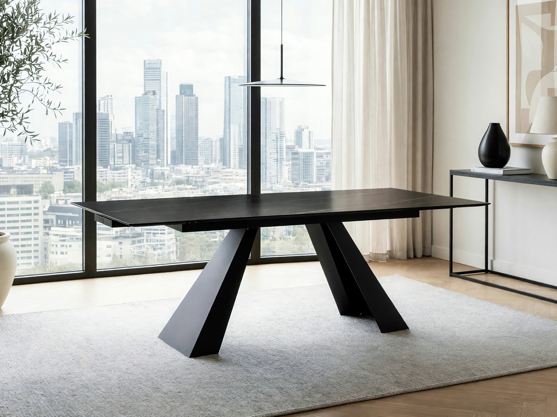 Bord Detroit 994 (Sort marmor)