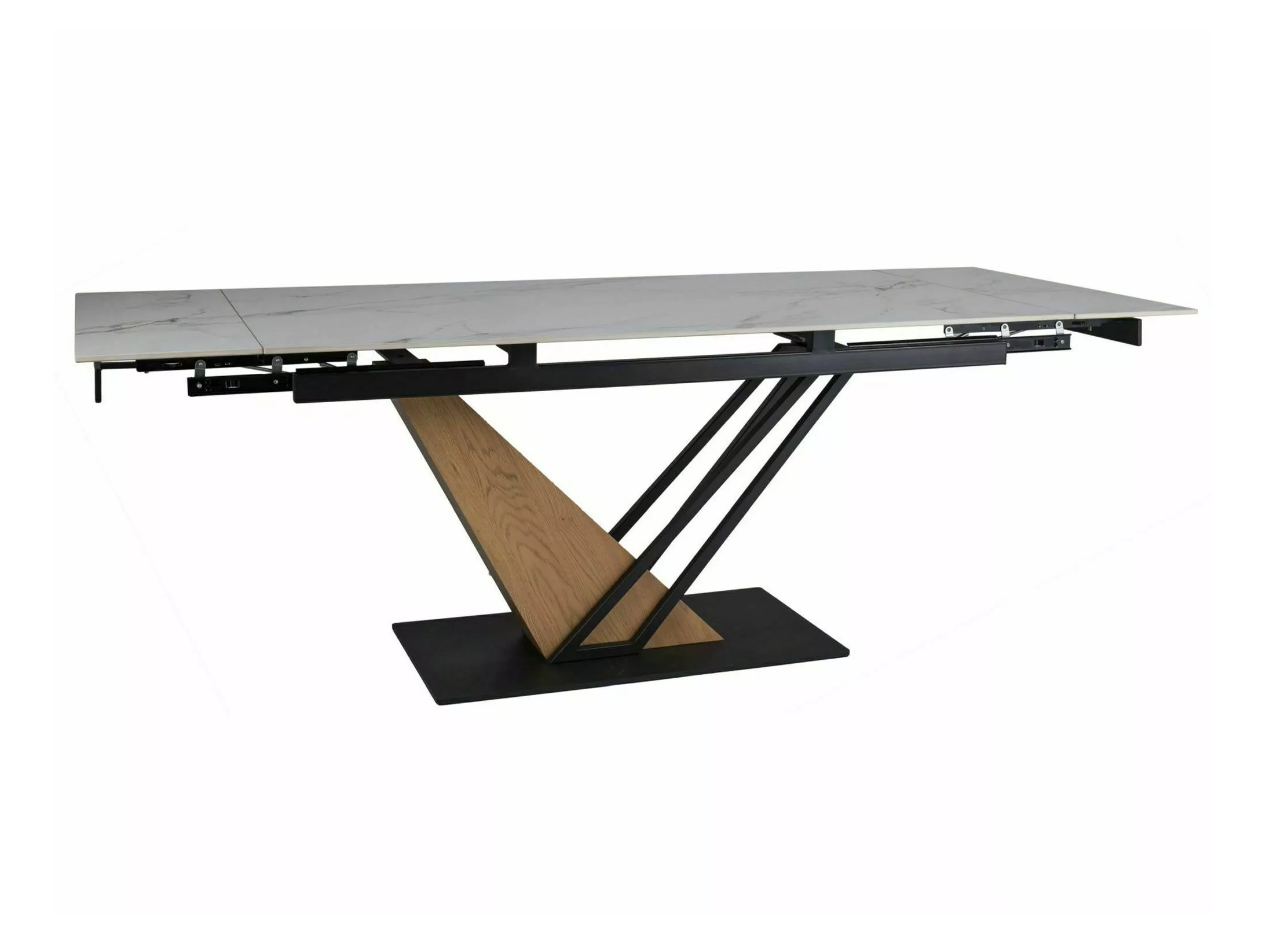 Bord Detroit 996 (Hvid marmor + Egetræ)
