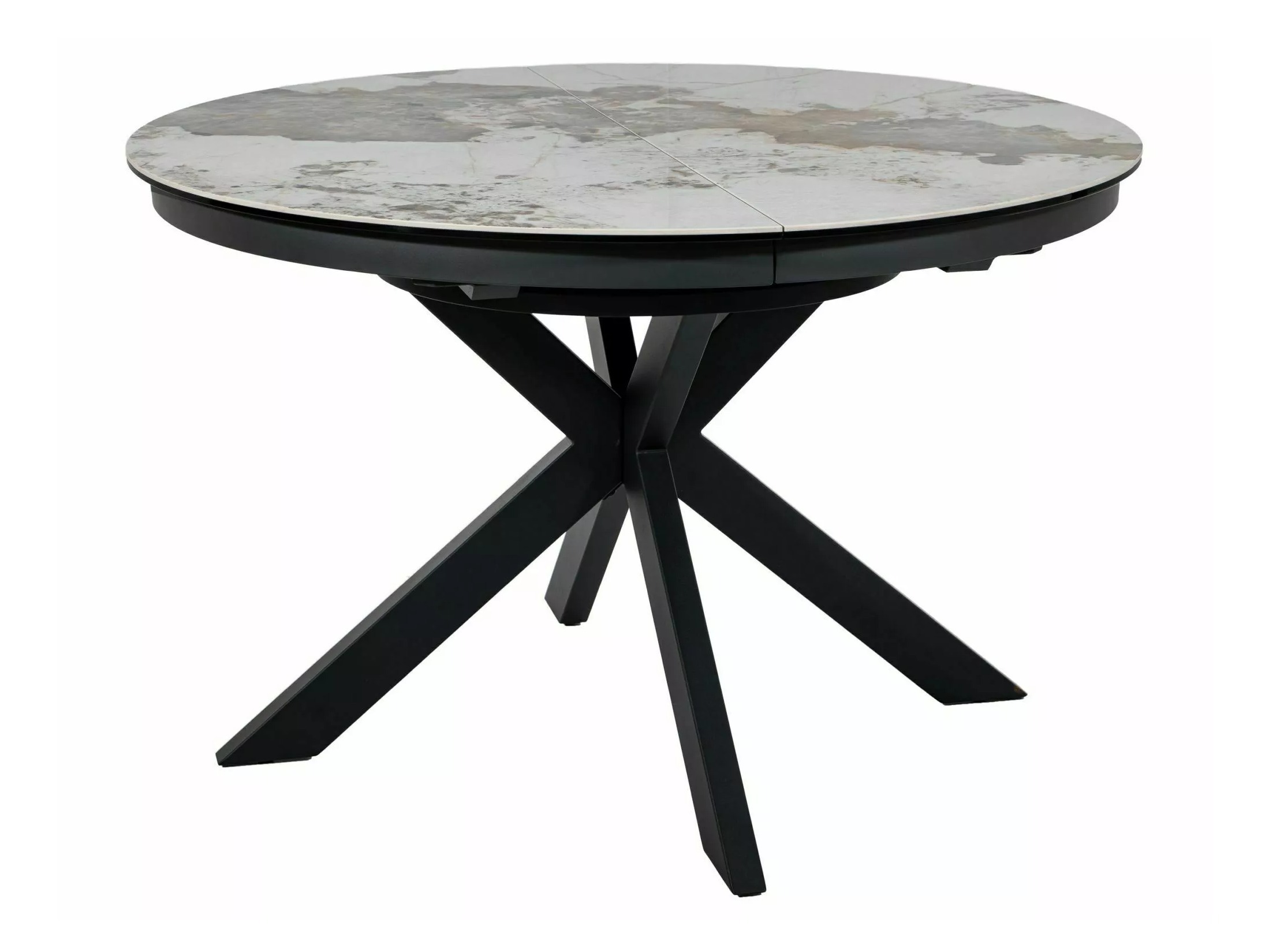 Bord Detroit 998 (Hvid marmor + Sort)