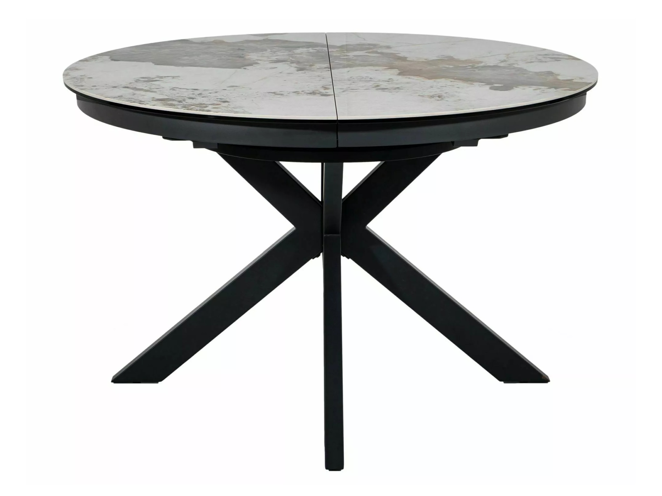 Bord Detroit 998 (Hvid marmor + Sort)