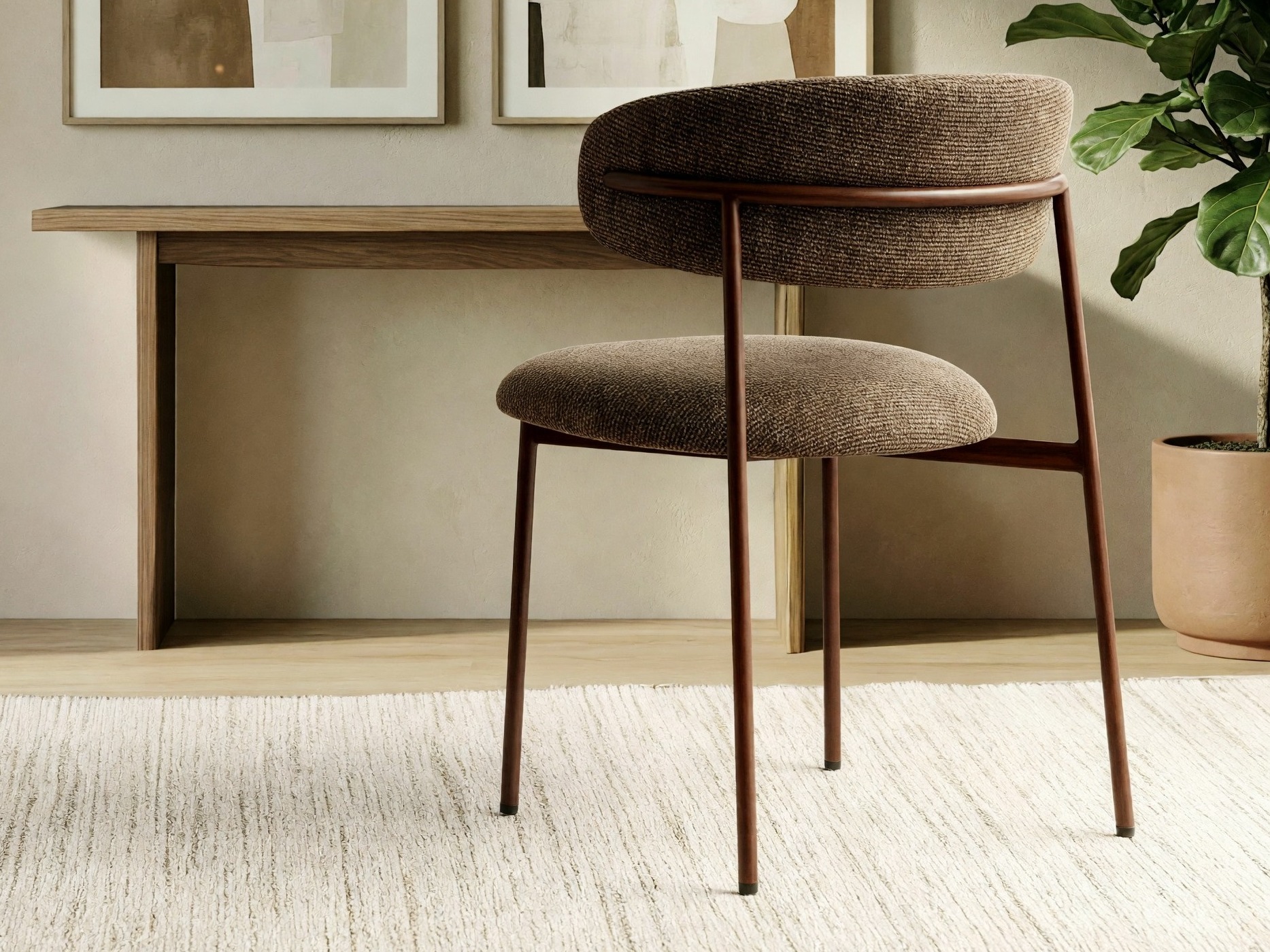 Stol Detroit 802 (Brun + Valnød)