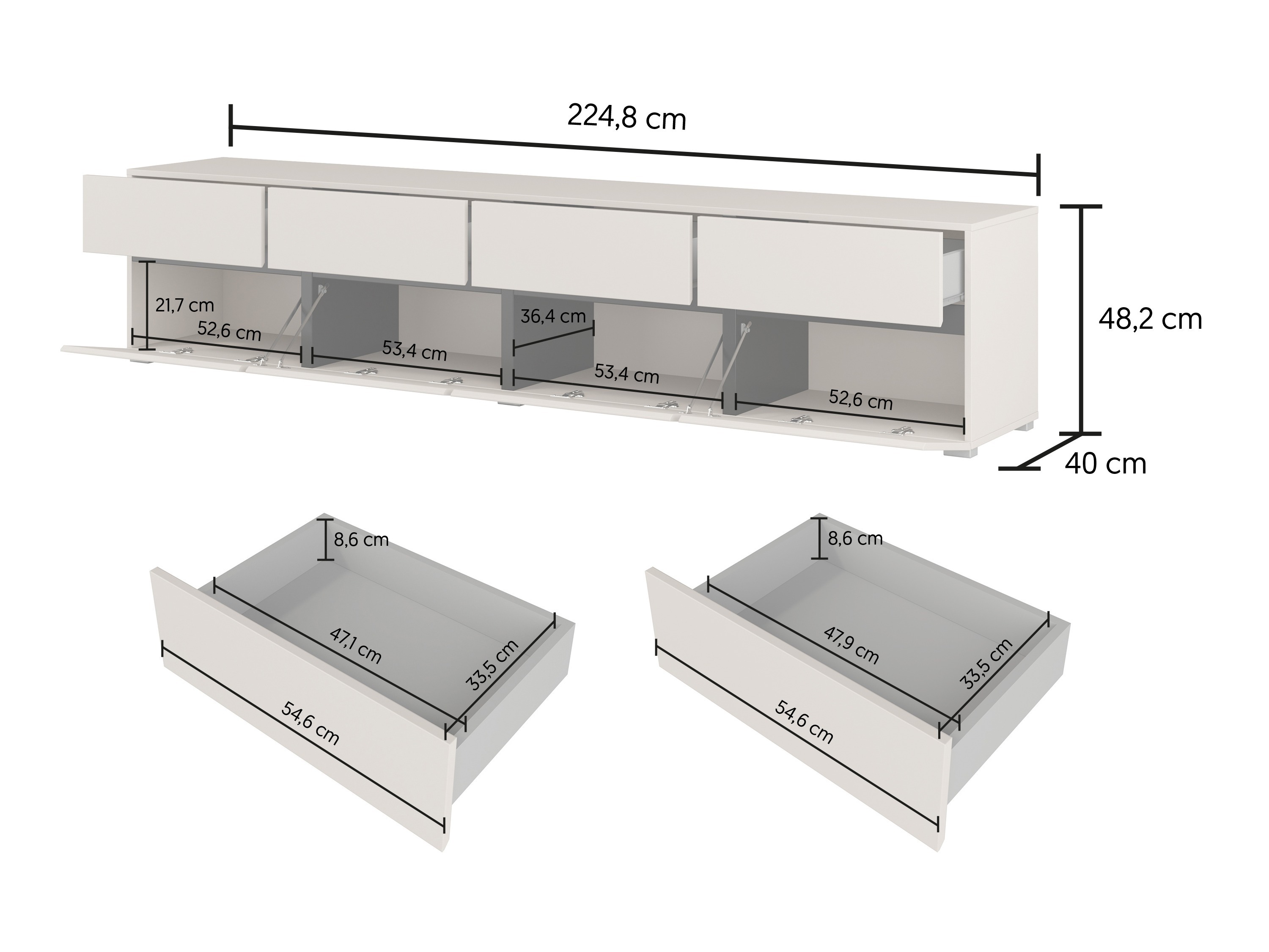 TV-bord Alfere 101 (Sort)