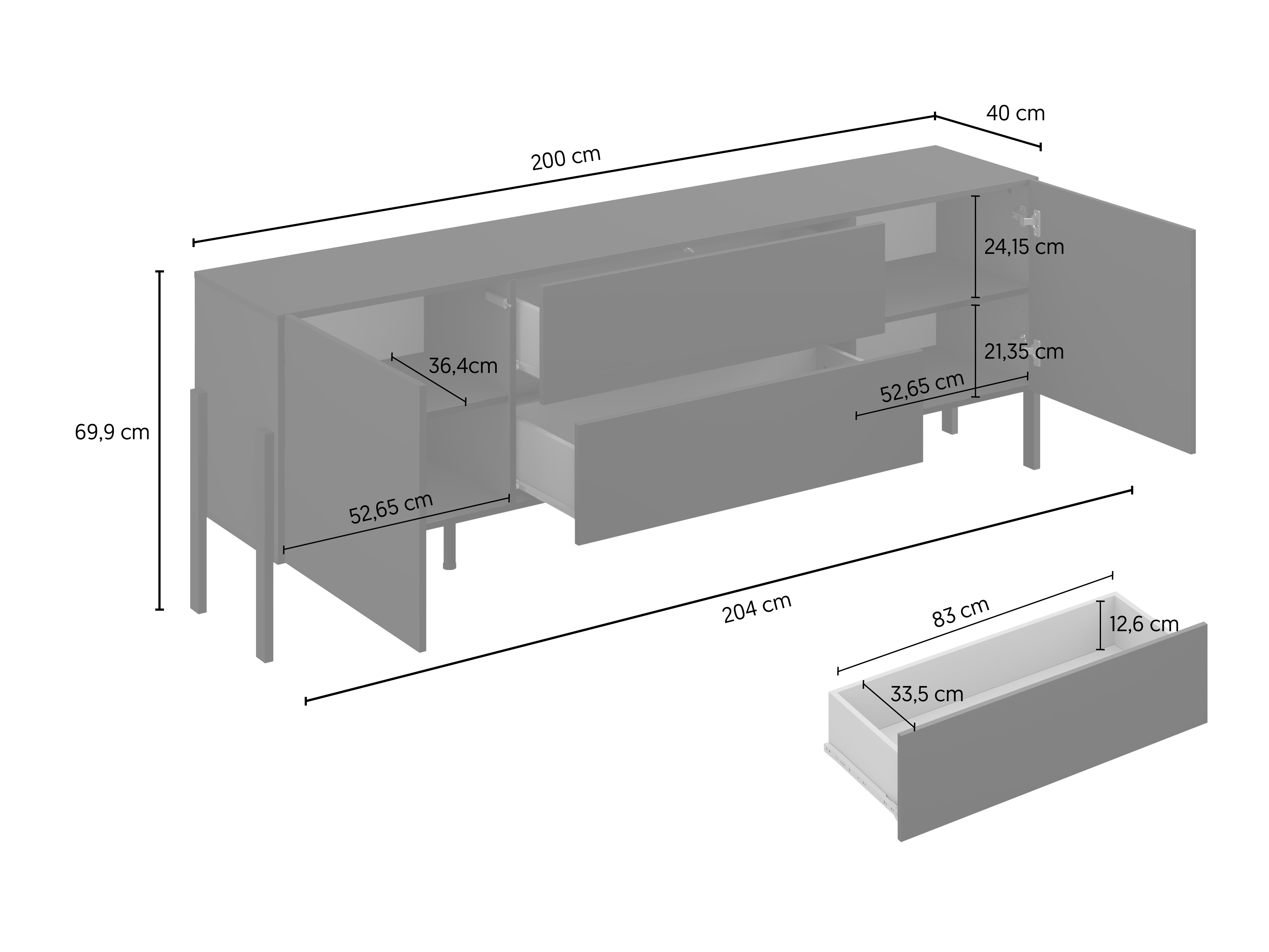 TV-bord Etsore 102 (Hvid)