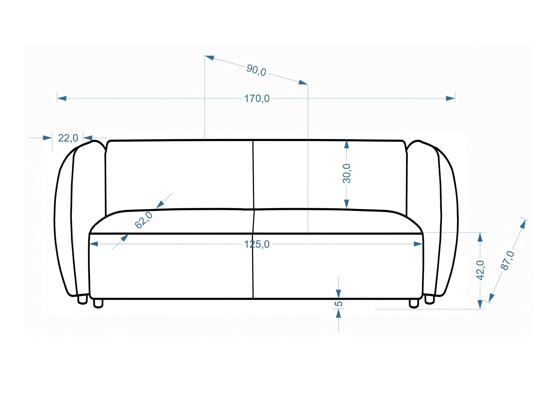 Sofa Houston 2178 (Fløde)