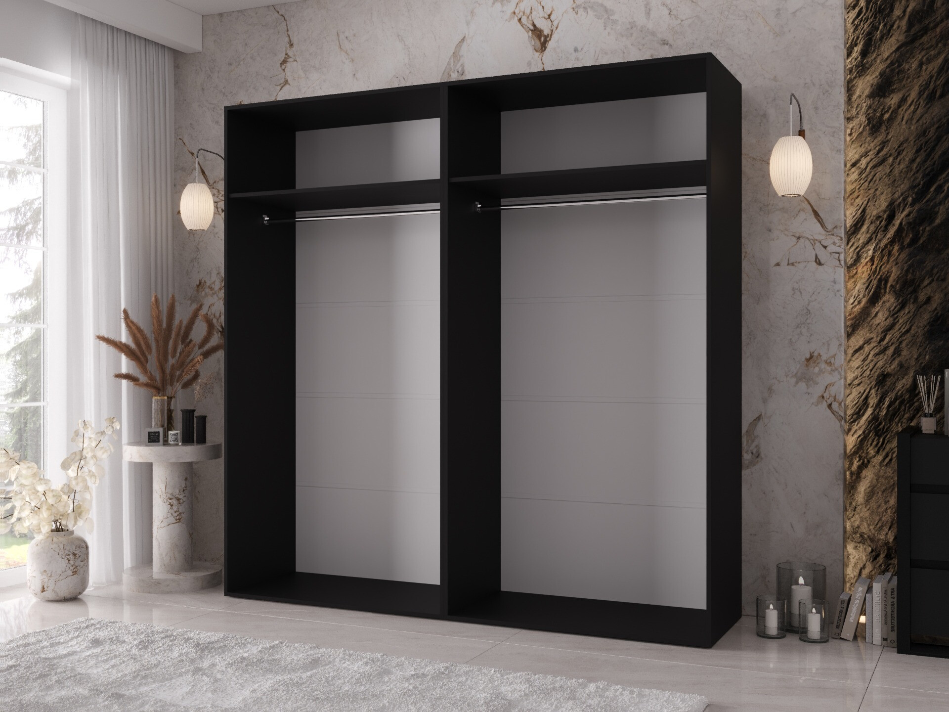 Garderobeskab Hartford 636 (Sort)