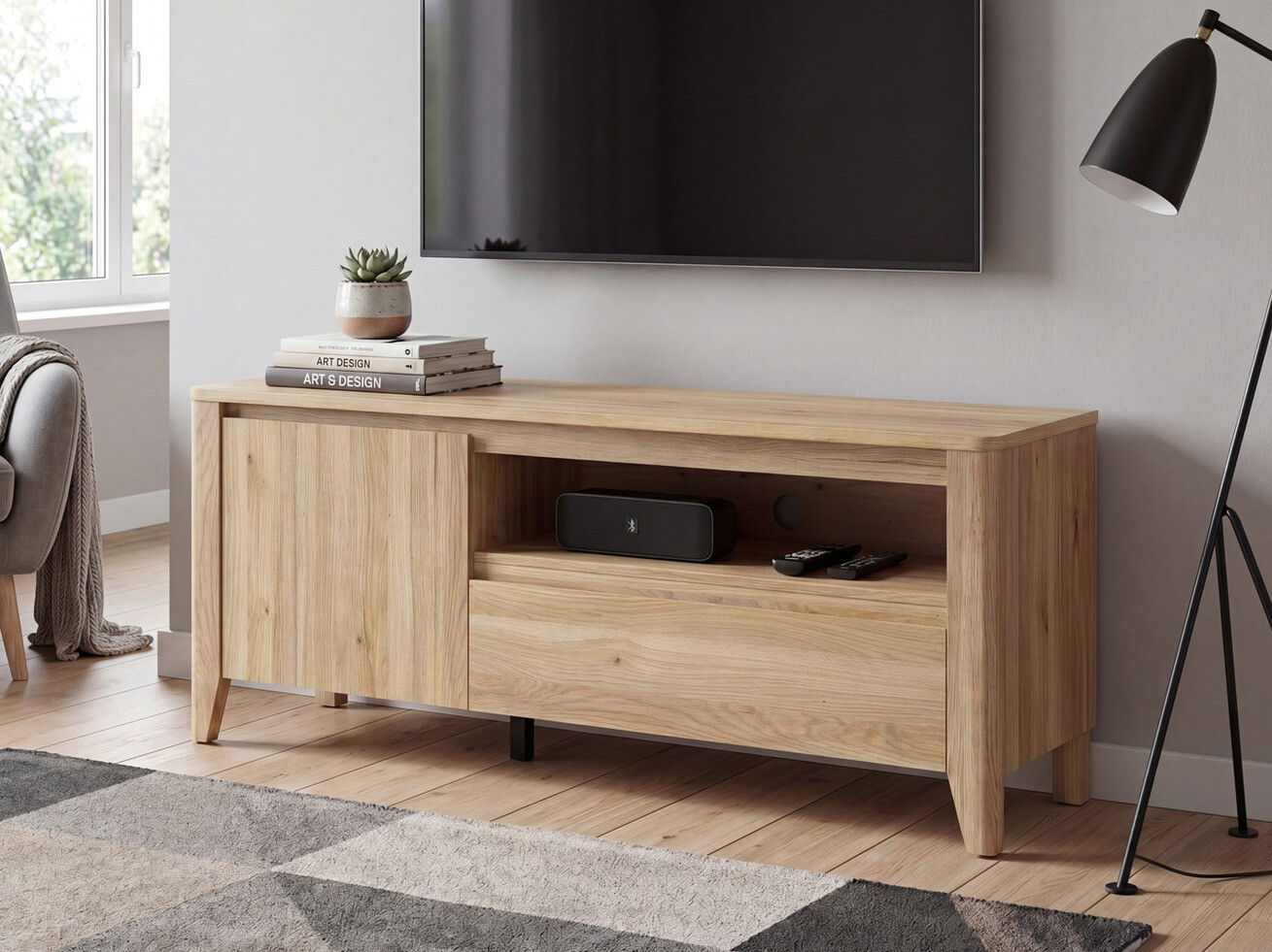 TV-bord Talduno 100 (Lys eg)