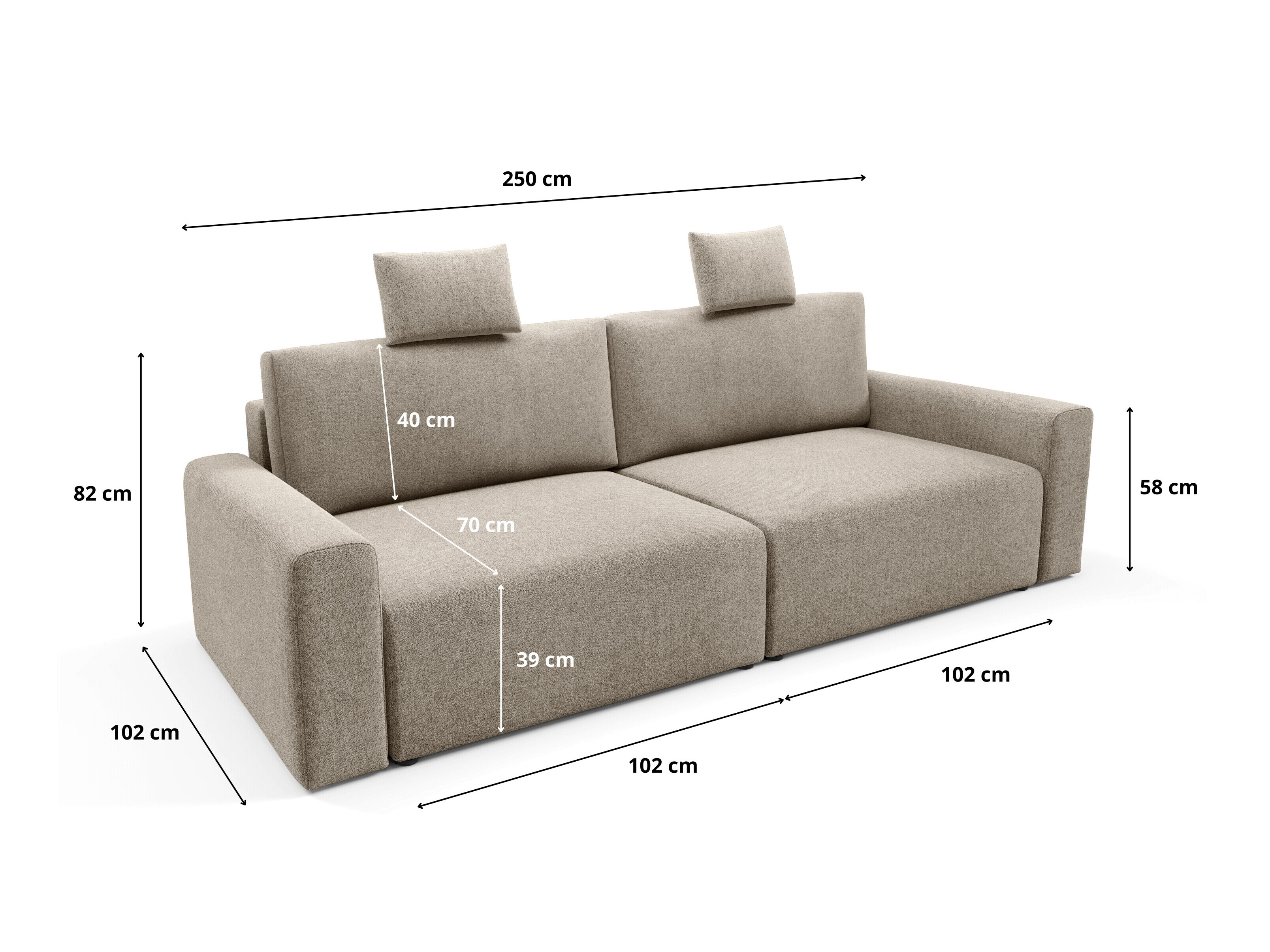Sovesofa Franklin 224 (Sicuro 50)