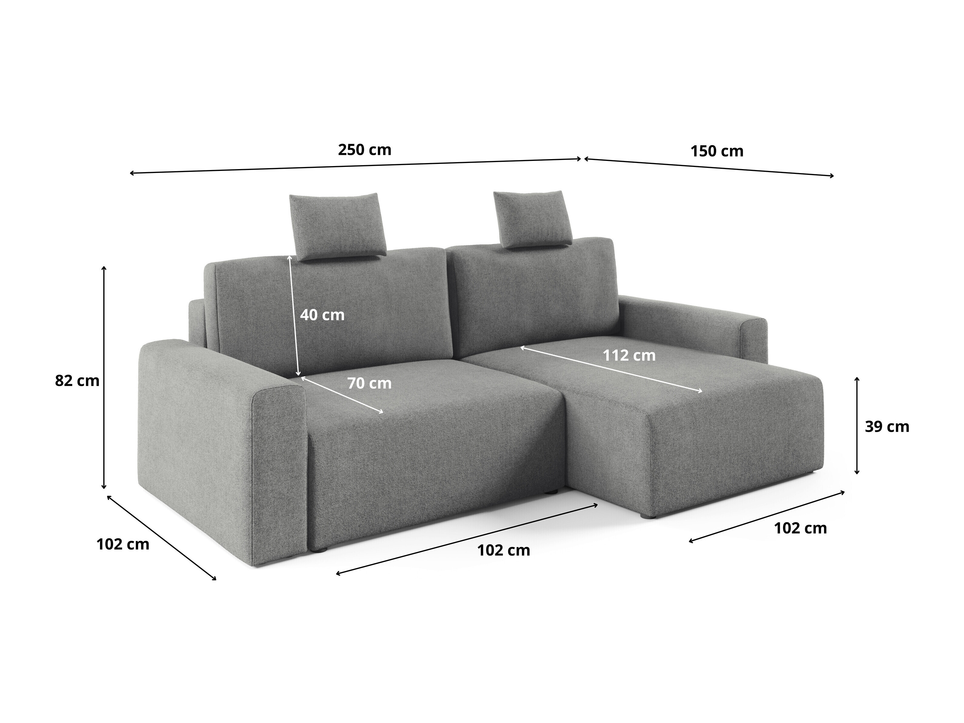 Hjørnesofa Franklin 225 (Sicuro 70)