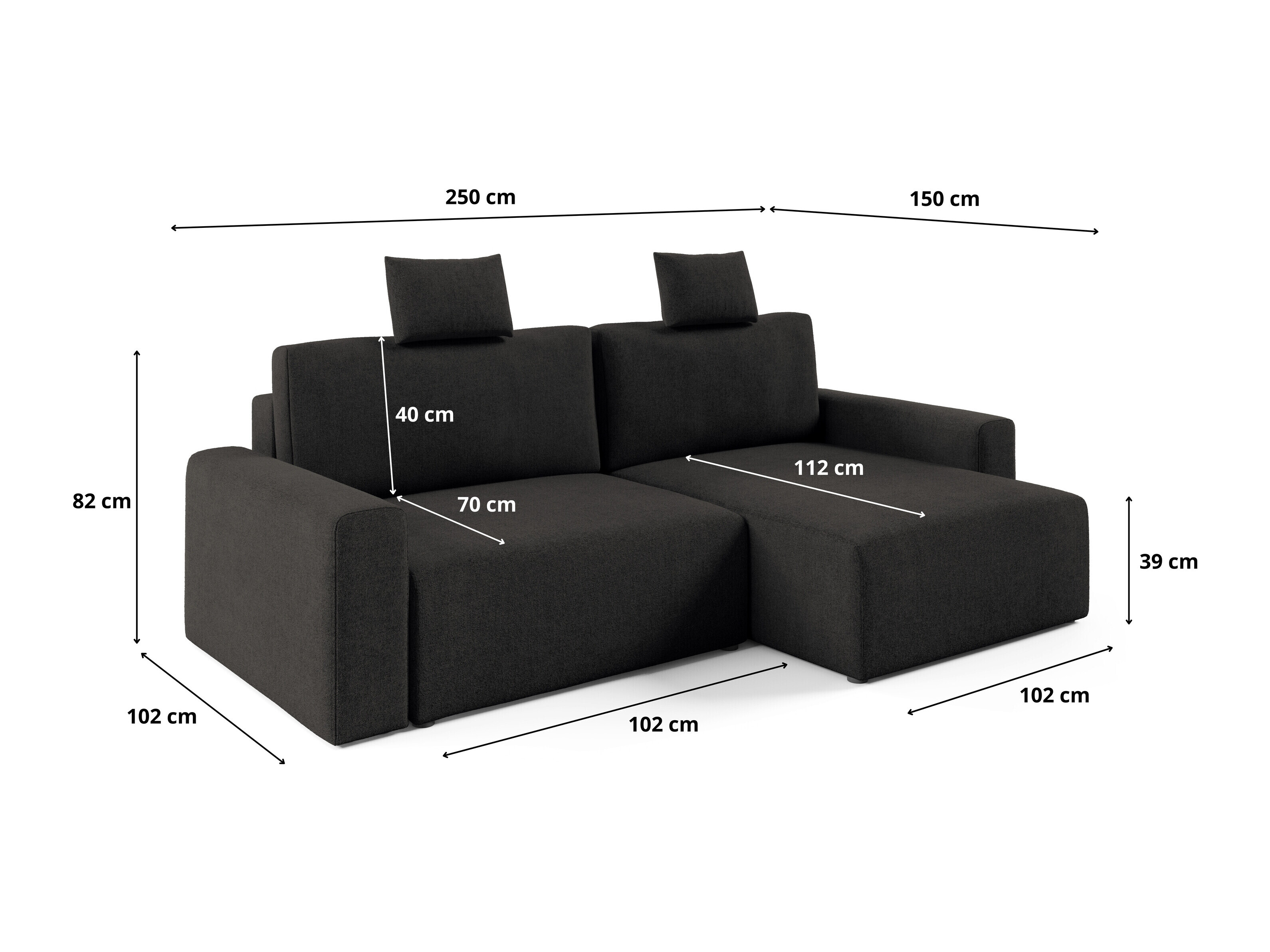Hjørnesofa Franklin 225 (Sicuro 80)