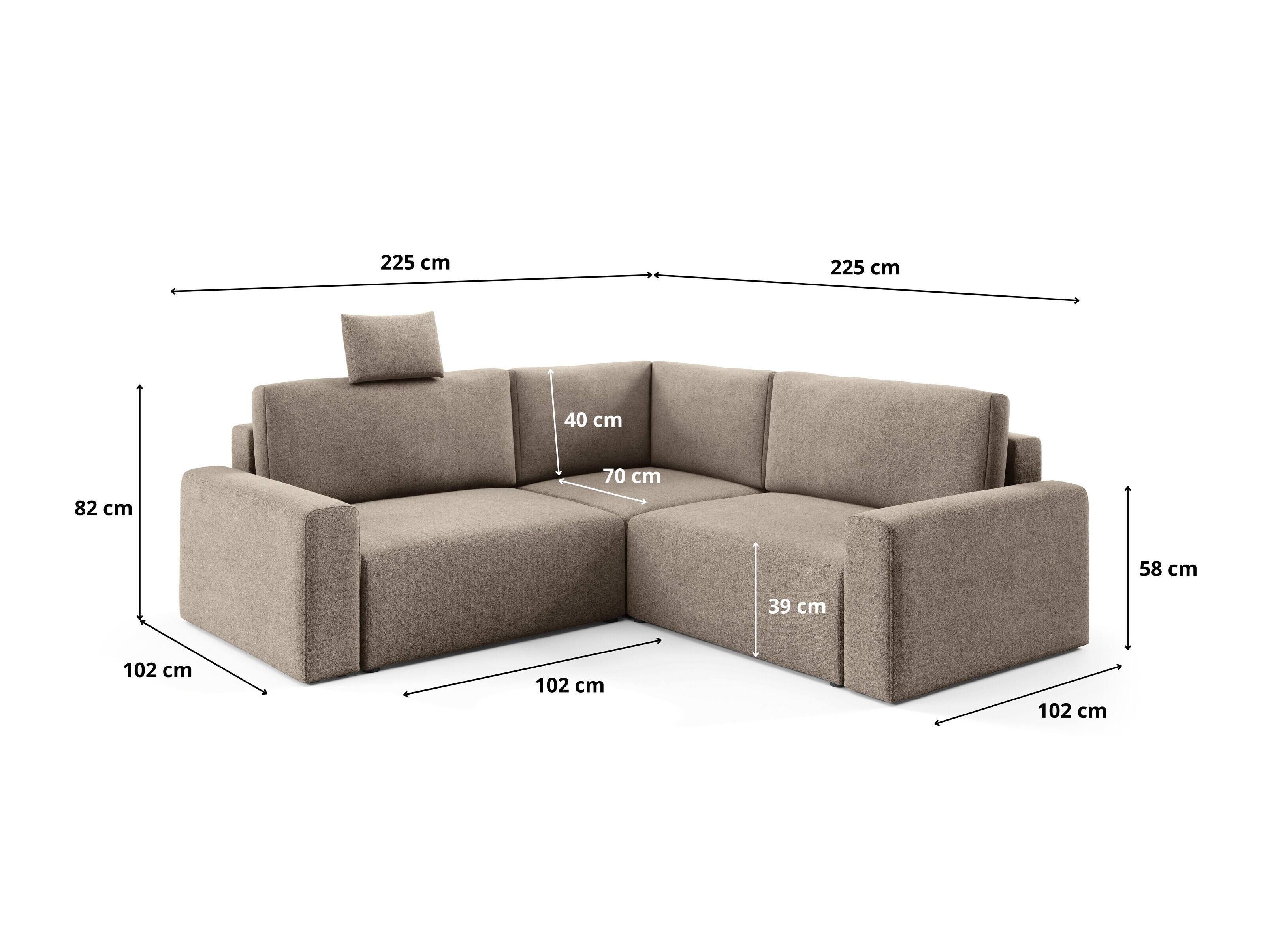 Hjørnesofa Franklin 226 (Sicuro 50)