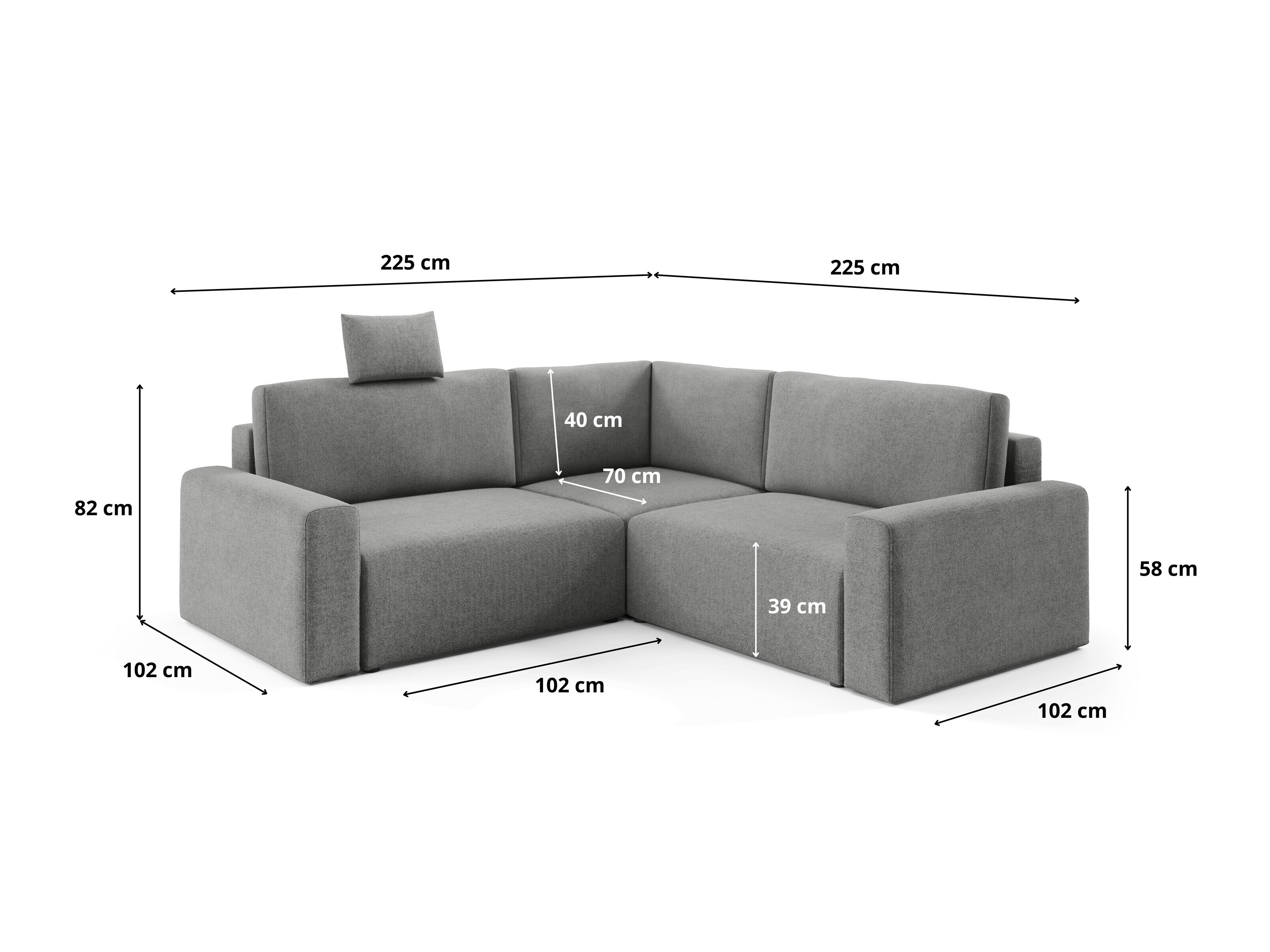 Hjørnesofa Franklin 226 (Sicuro 70)