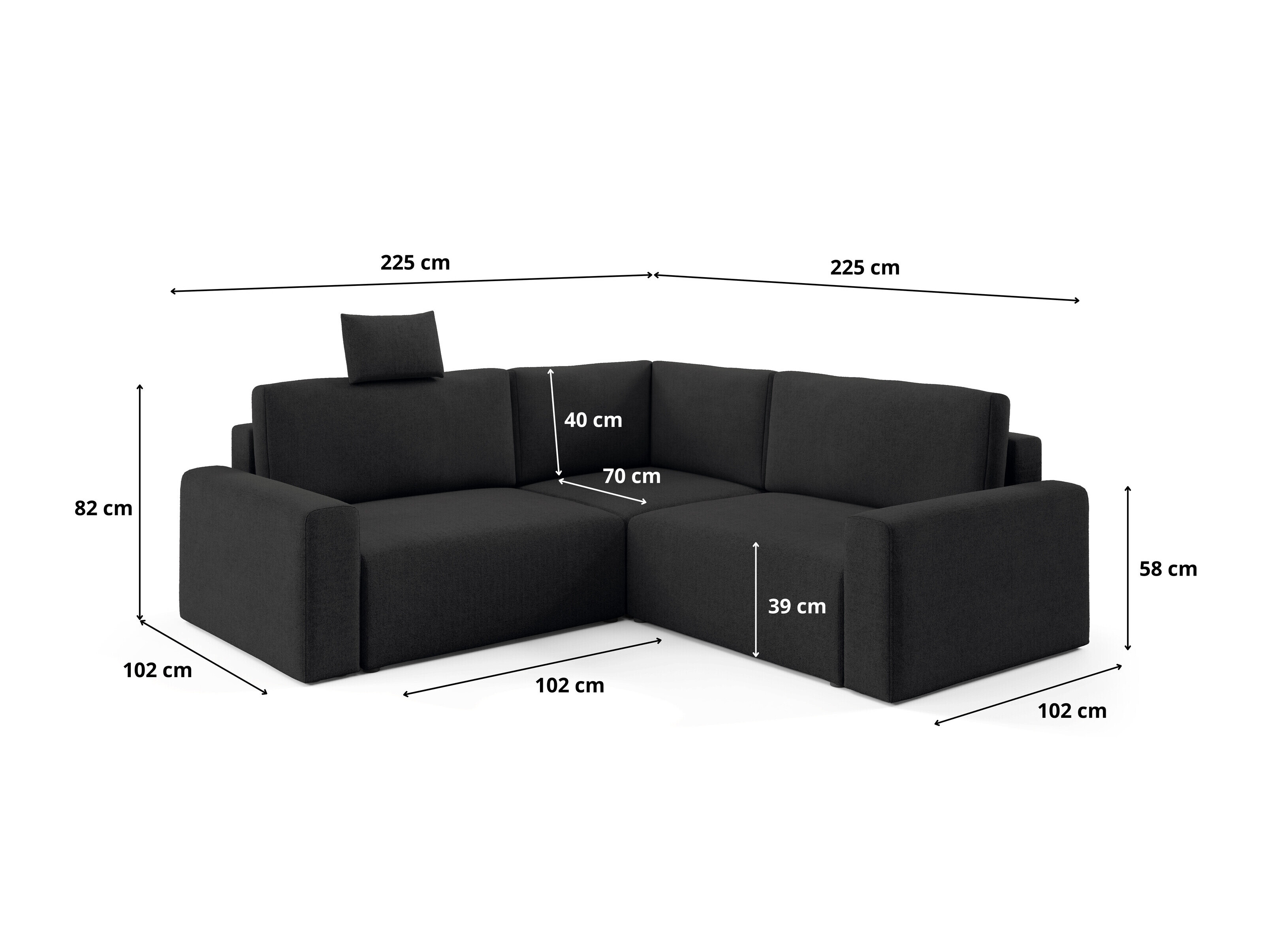 Hjørnesofa Franklin 226 (Sicuro 80)