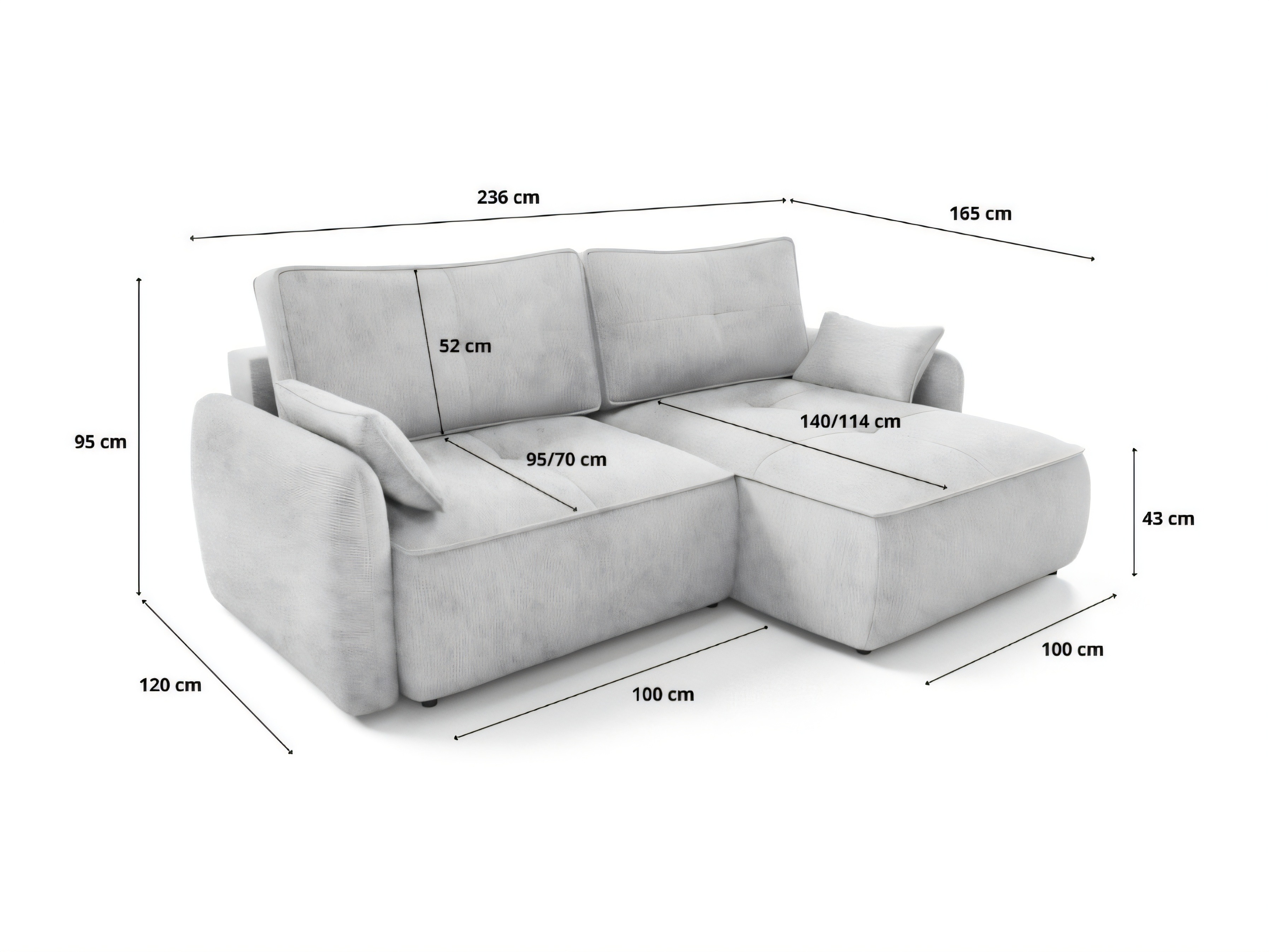 Hjørnesofa Franklin 227 (Vibe 86)