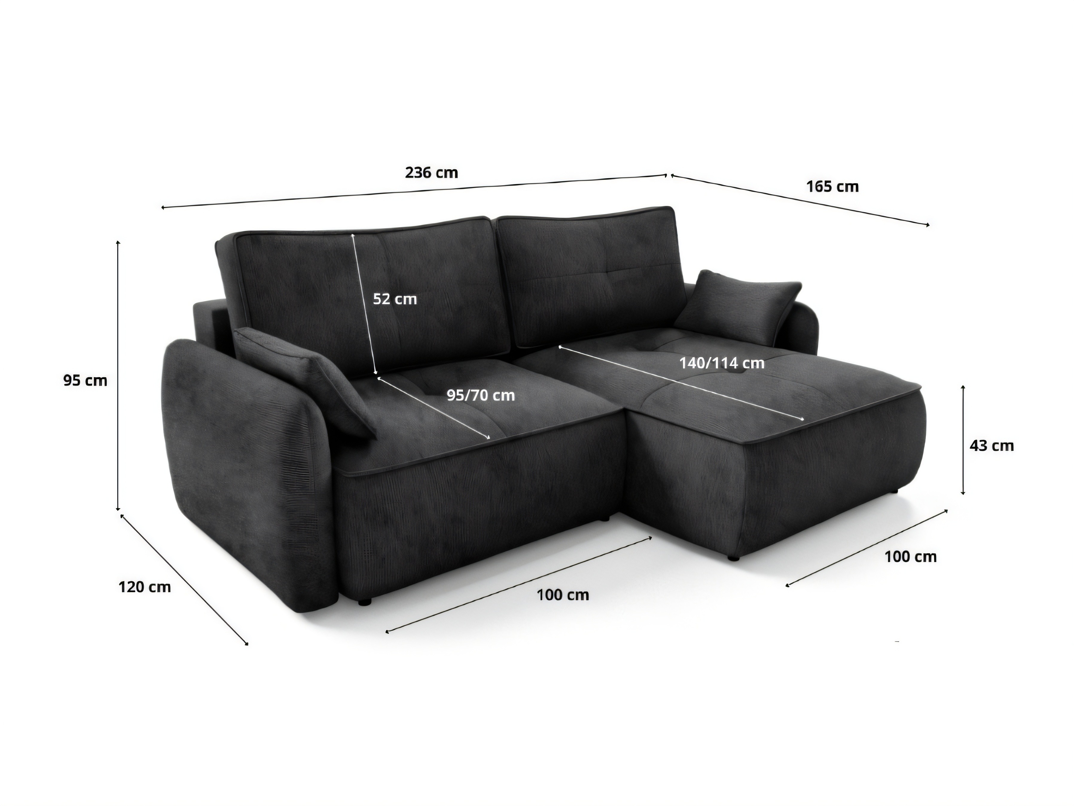 Hjørnesofa Franklin 227 (Vibe 99)