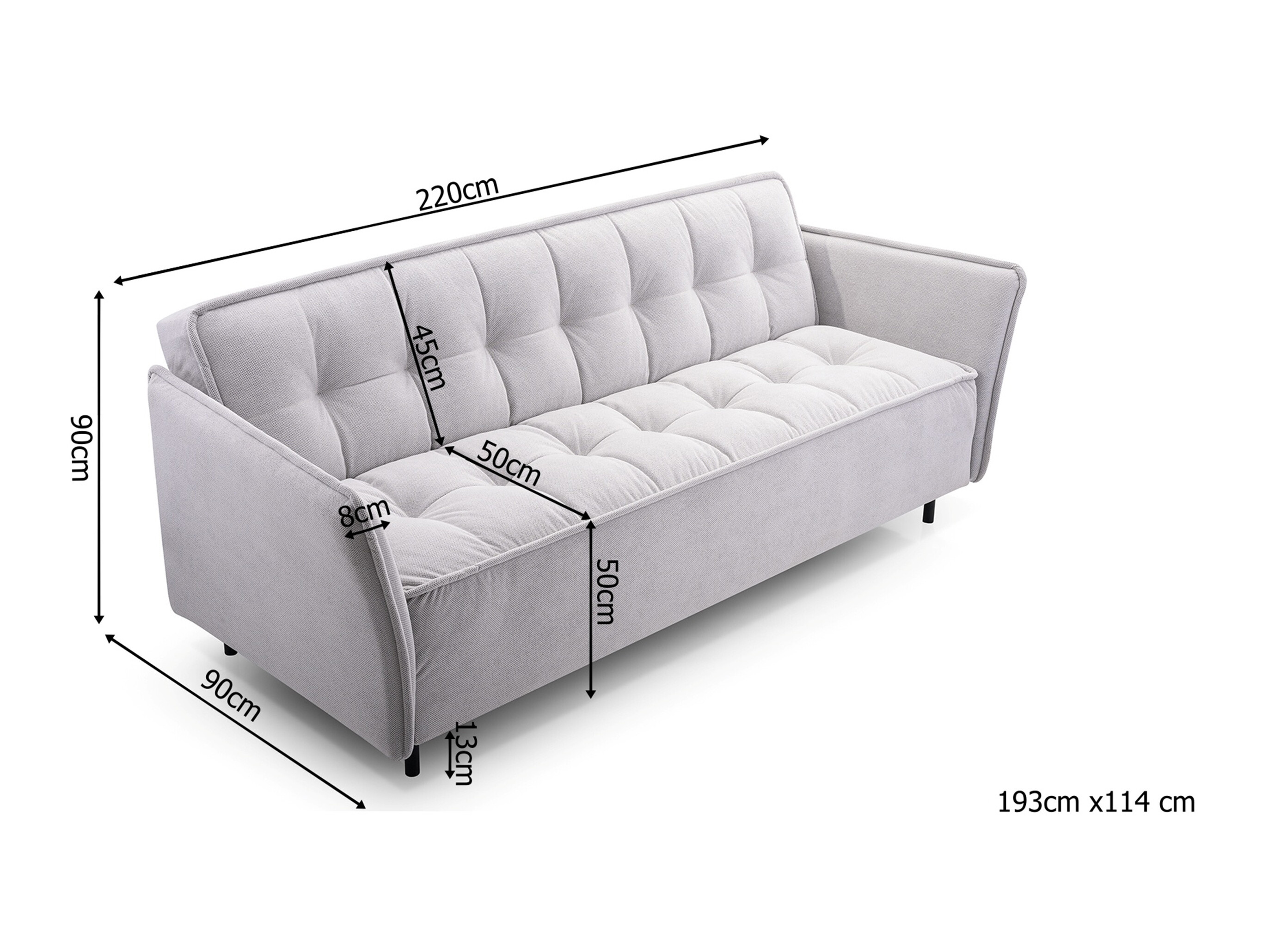 Sovesofa Lufkin 130 (Curio 60)