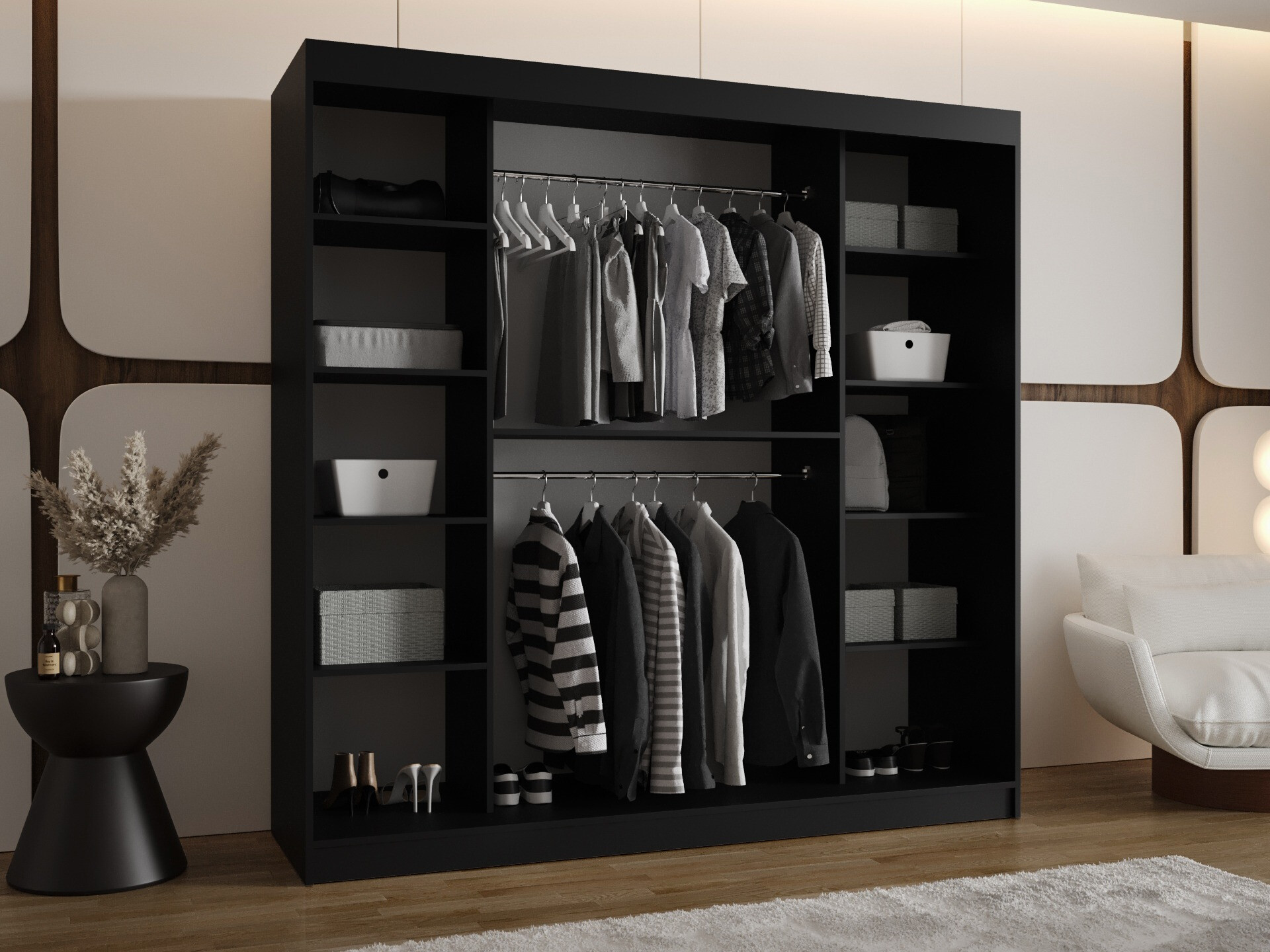 Garderobeskab Hartford 507 (Sort)