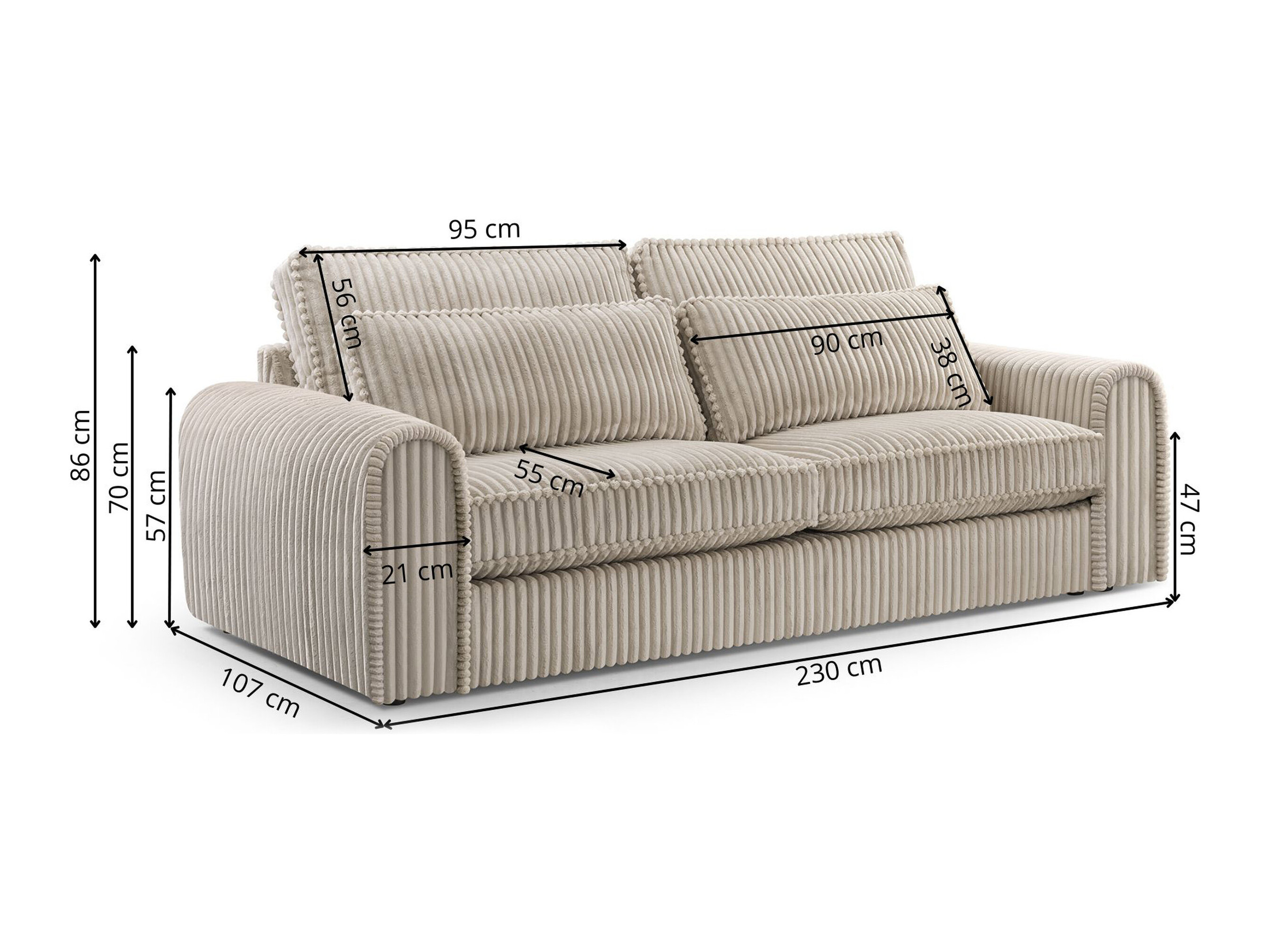 Sofa Lufkin 132 (Tilia 90)