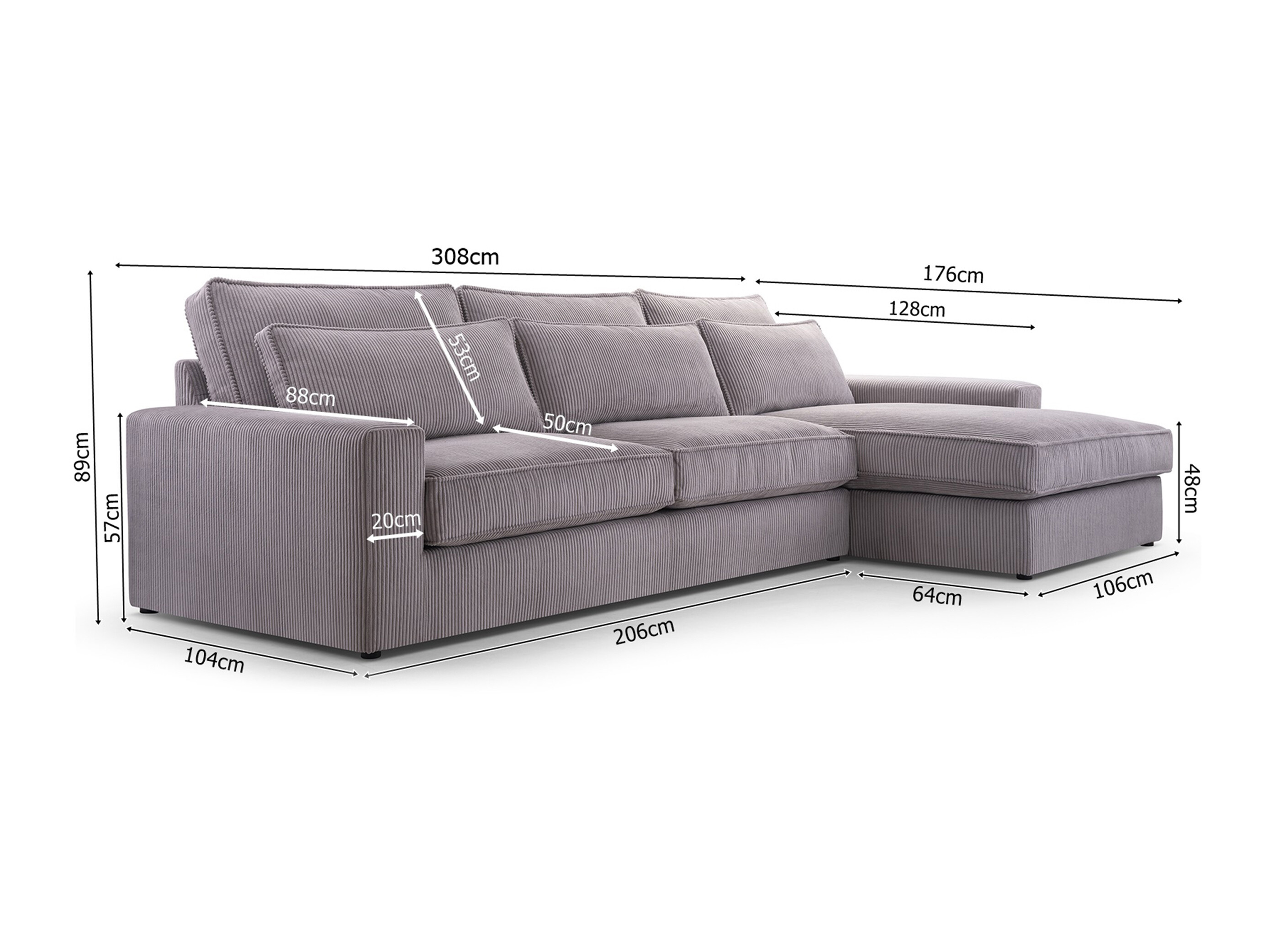 Hjørnesofa Lufkin 138 (Lincoln 03)