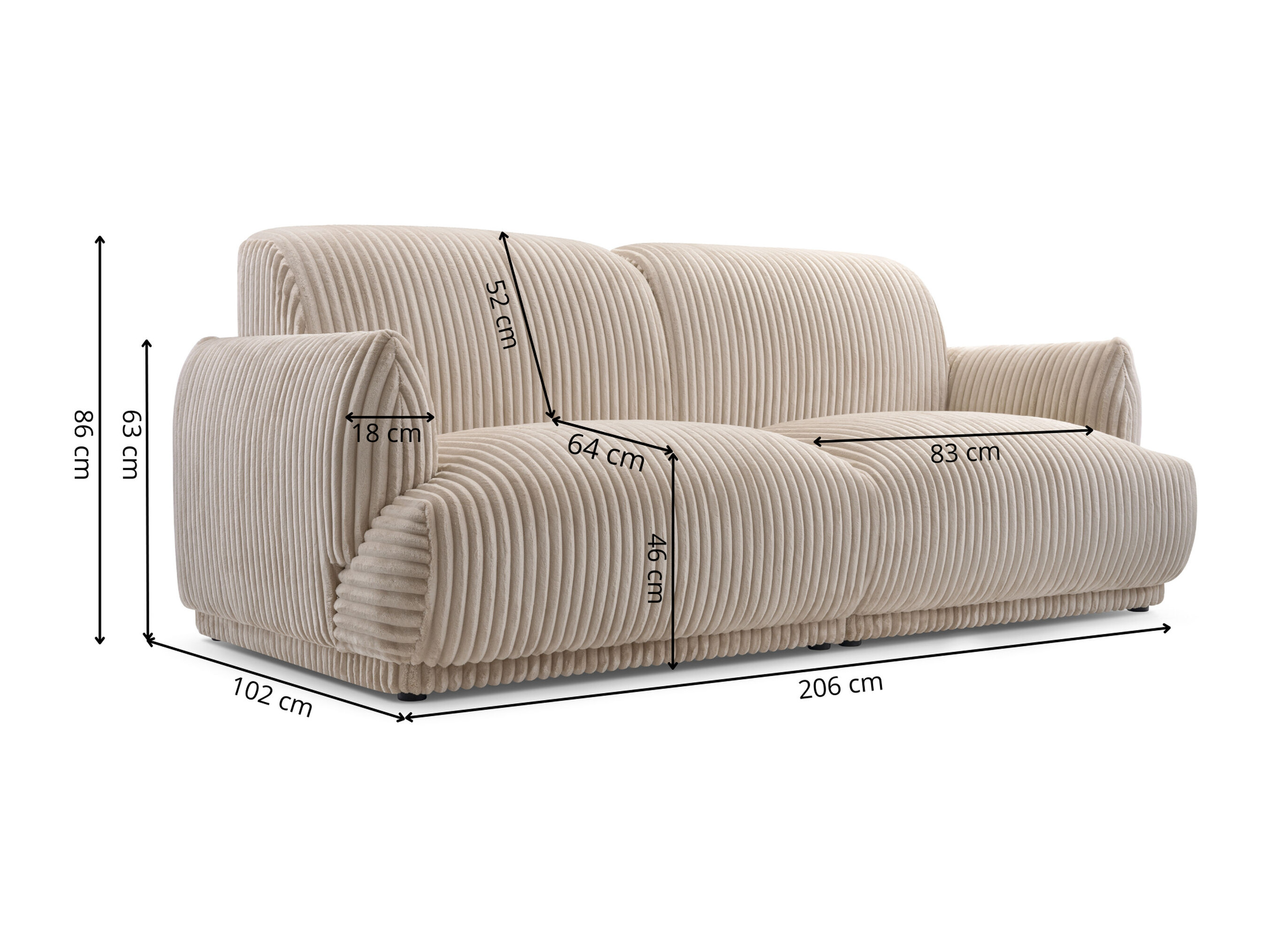 Sofa Lufkin 144 (Tilia 39)