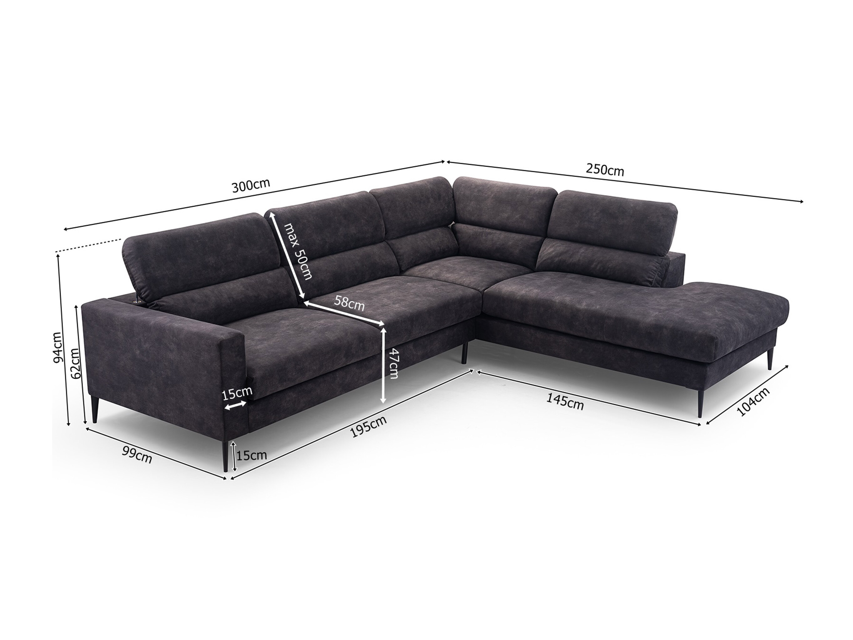 Hjørnesofa Lufkin 151 (Lincoln 03)