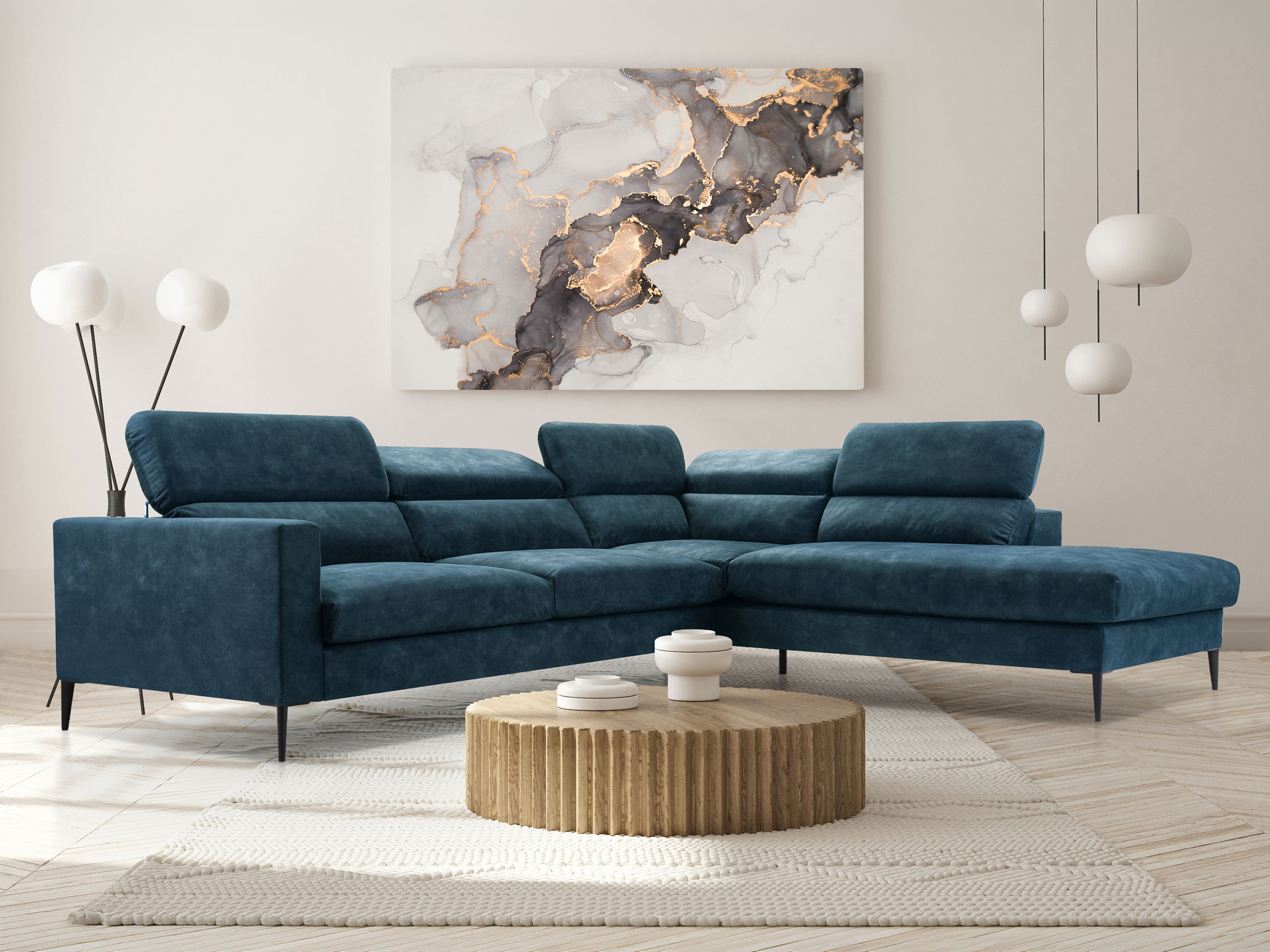 Hjørnesofa Lufkin 151 (Palladium 13)