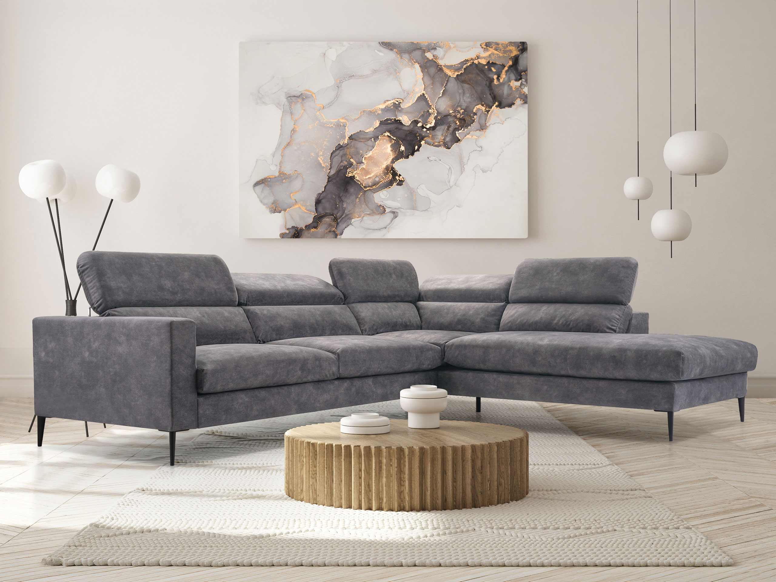 Hjørnesofa Lufkin 151 (Palladium 16)