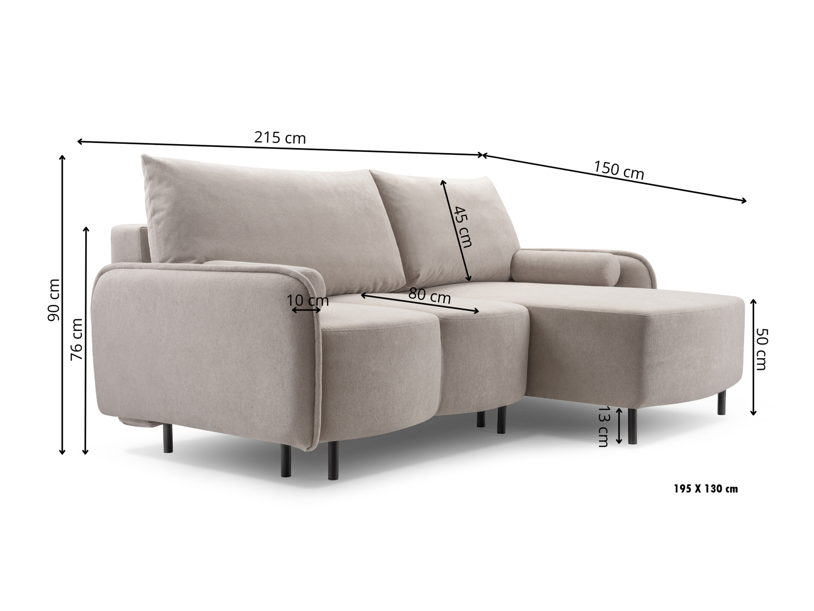 Hjørnesofa Lufkin 157 (Lincoln 03)