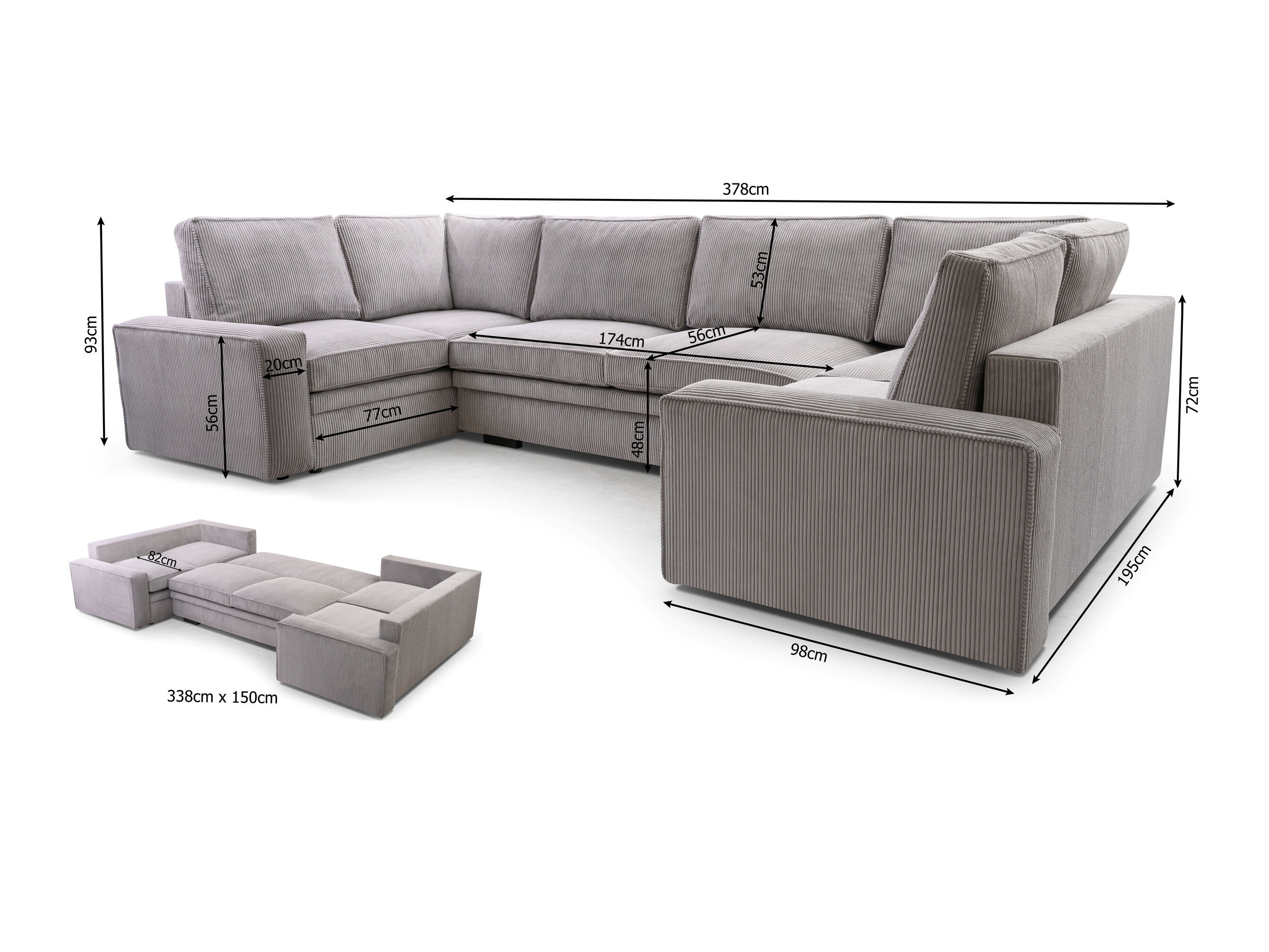 Hjørnesofa Lufkin 159 (Lincoln 03)