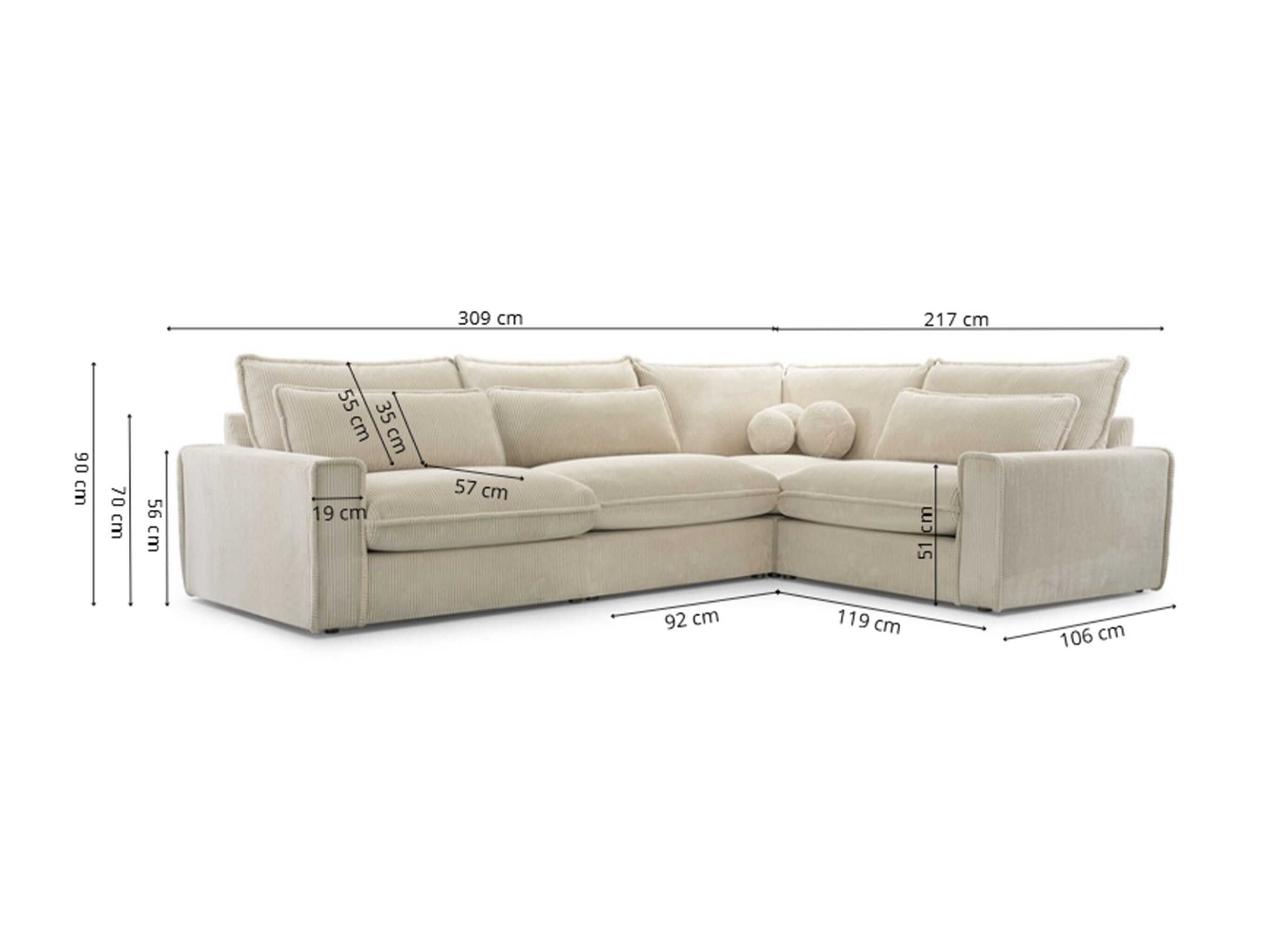Hjørnesofa Lufkin 162 (Poso 02)